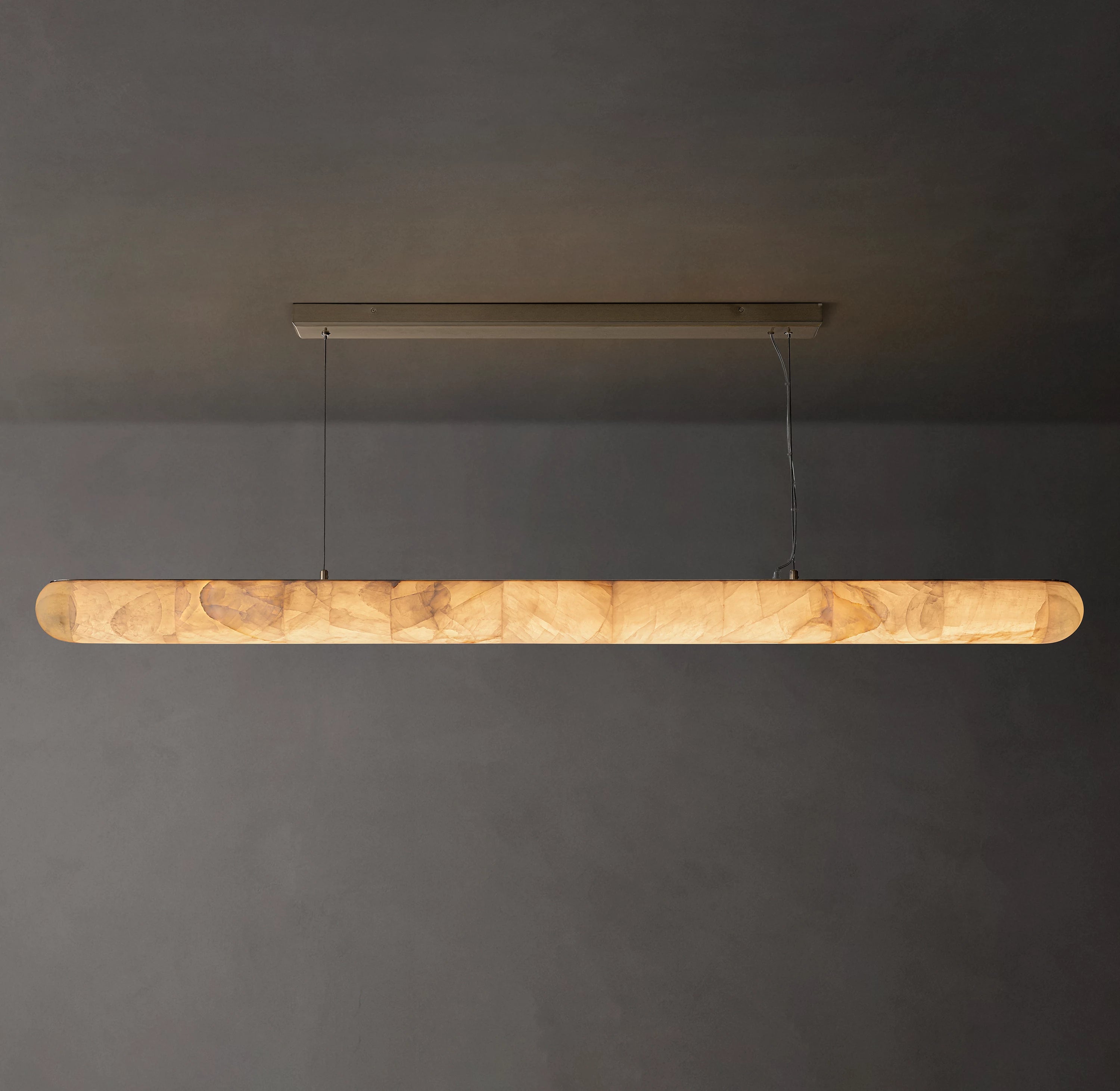 80 Inch Lisse Linear Alabaster Chandelier - Rivage