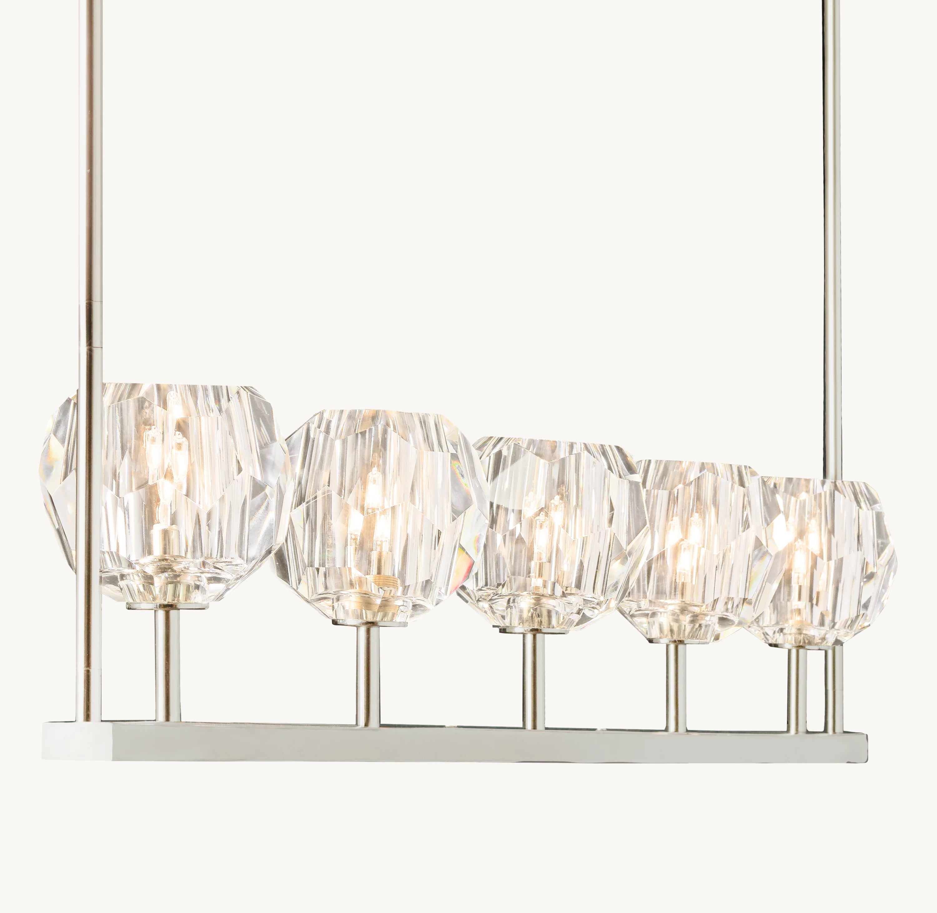48 Inch Crystal Linear Chandelier – Boule