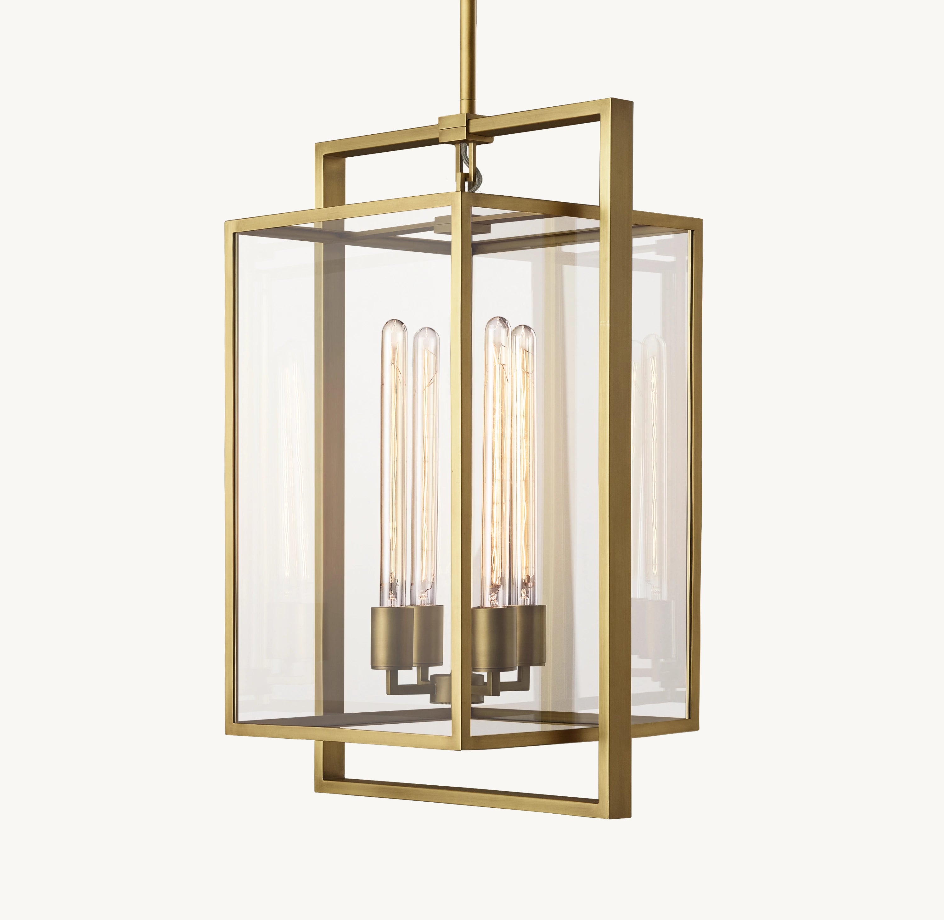 16 Inch Glass Lantern Pendant Light - Beckman