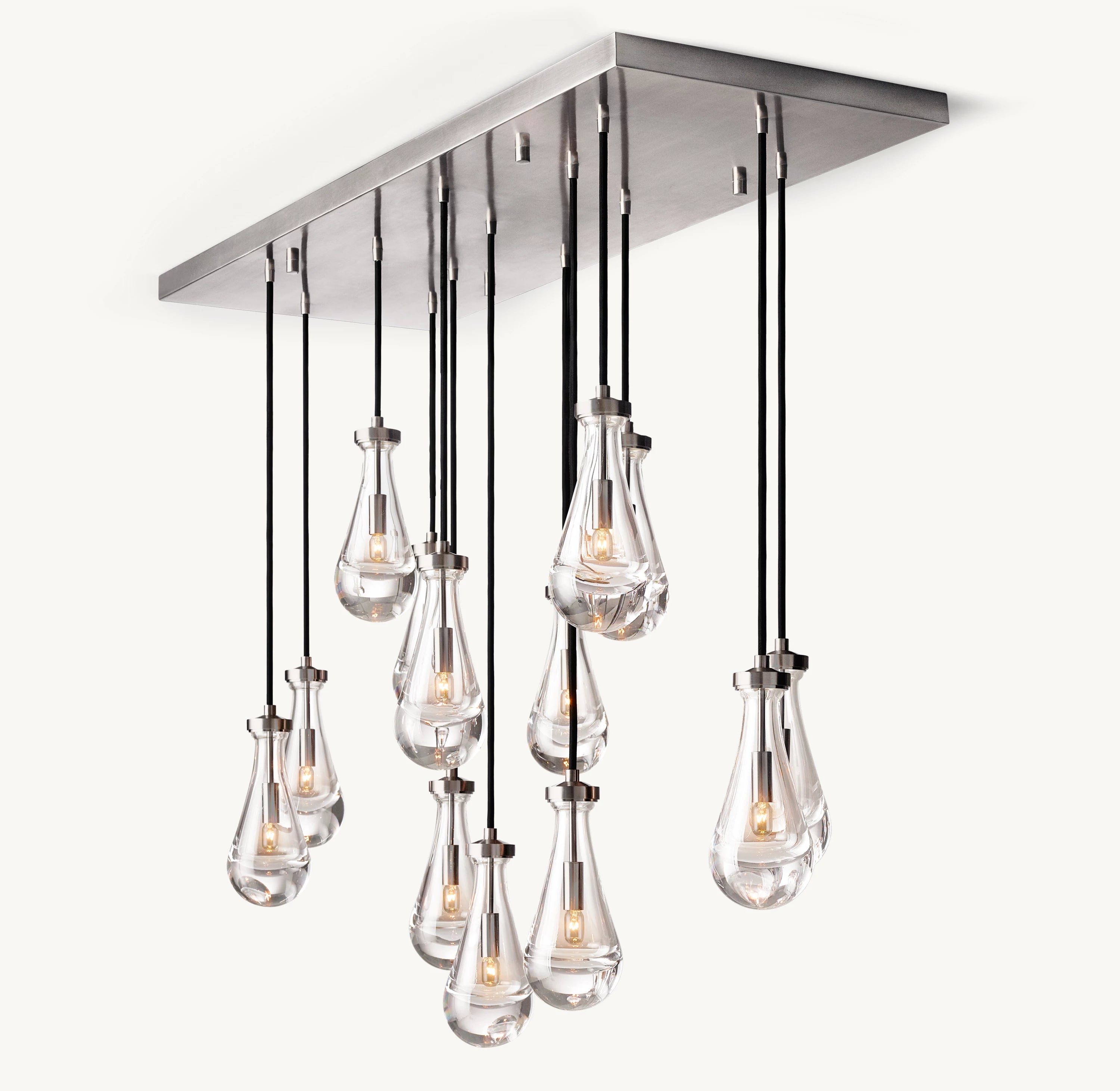 54 Inch Raindrop Linear Chandelier – Ava