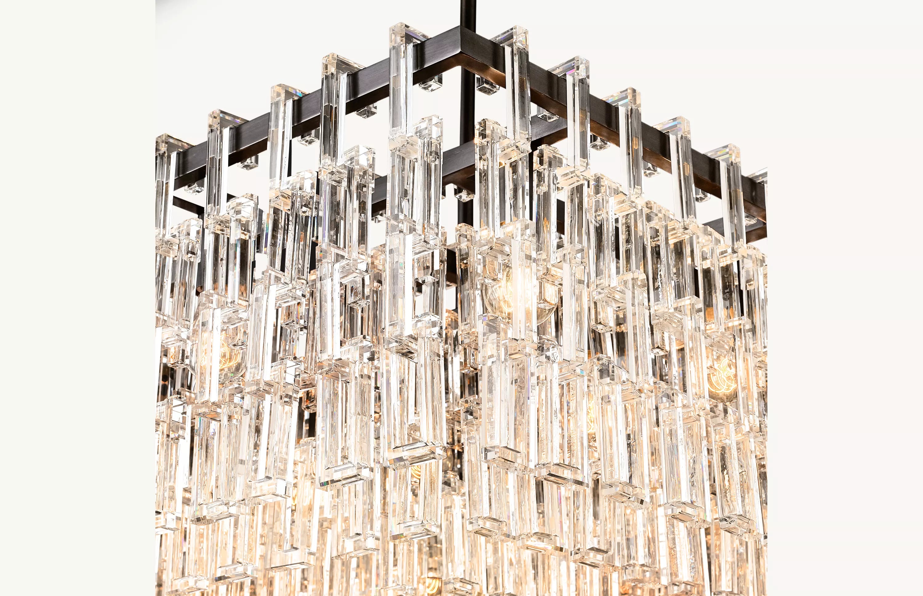 60 Inch Chain Crystal Rectangular Chandelier - Marignan