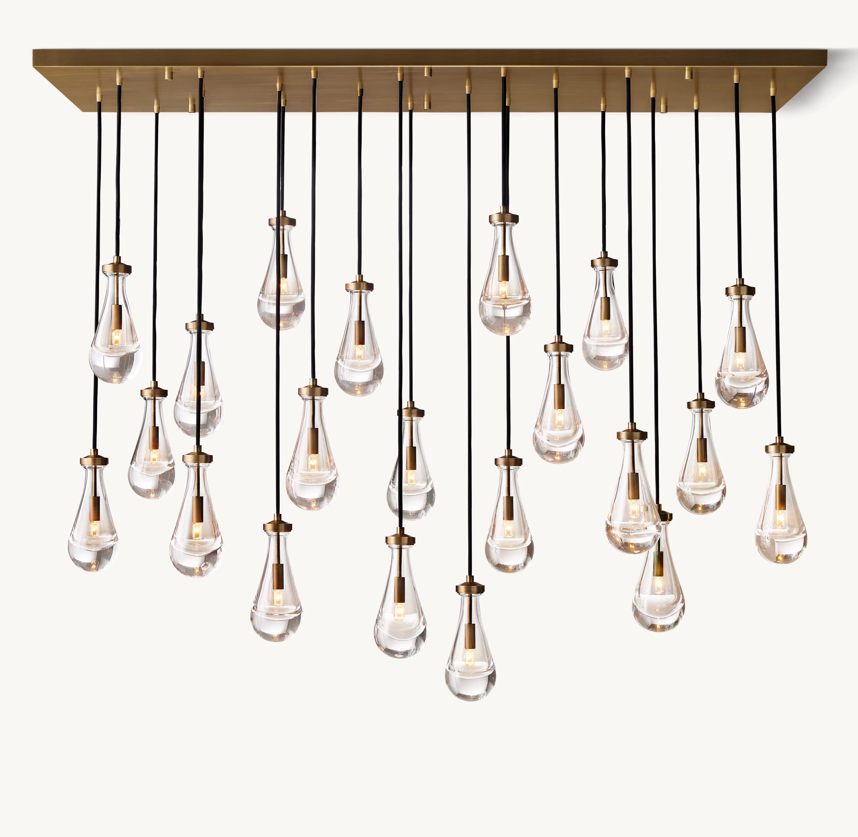 72 Inch Raindrop Linear Chandelier – Ava