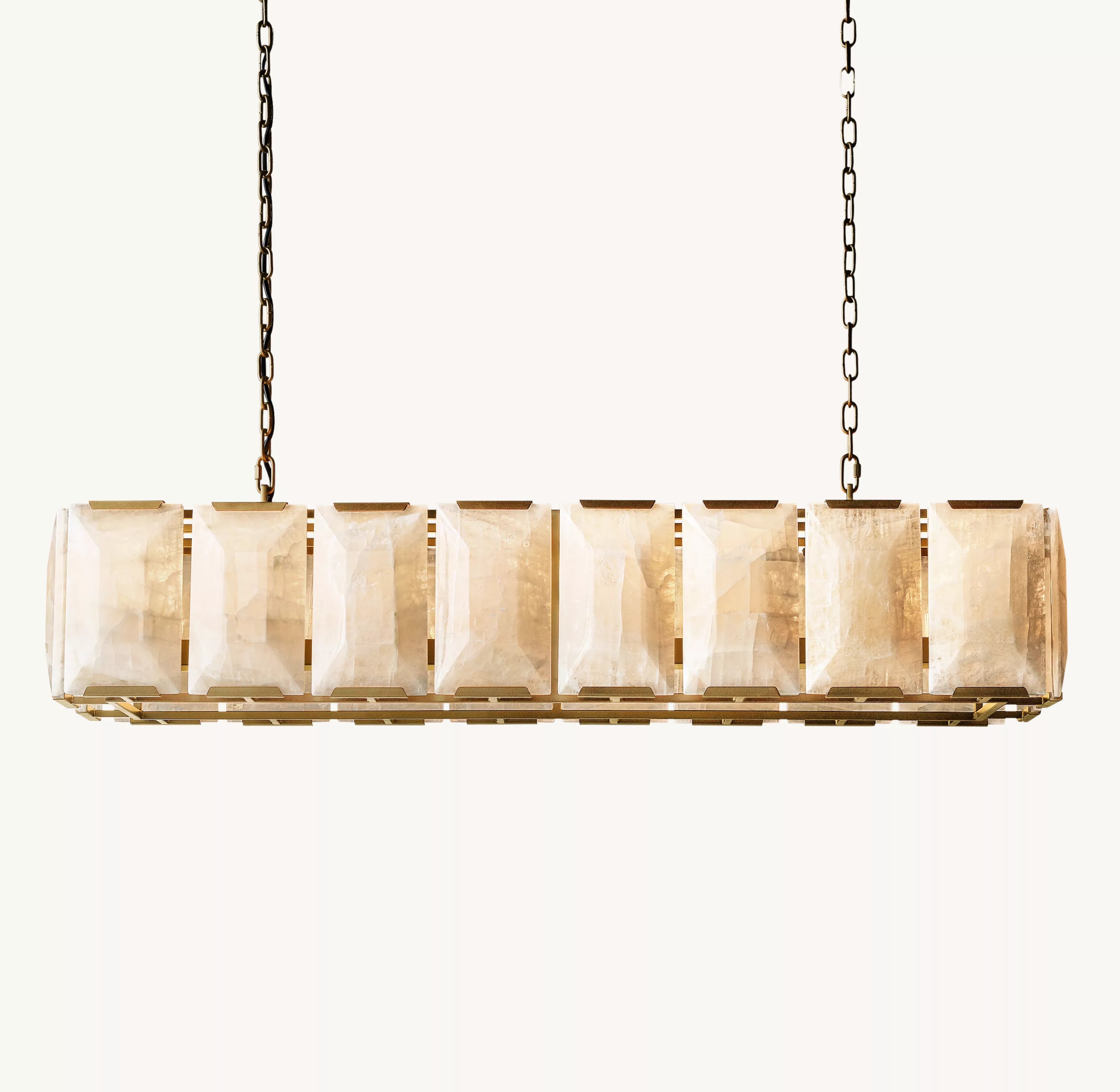 54 Inch Alabaster Rectangular Chandelier – Harlow