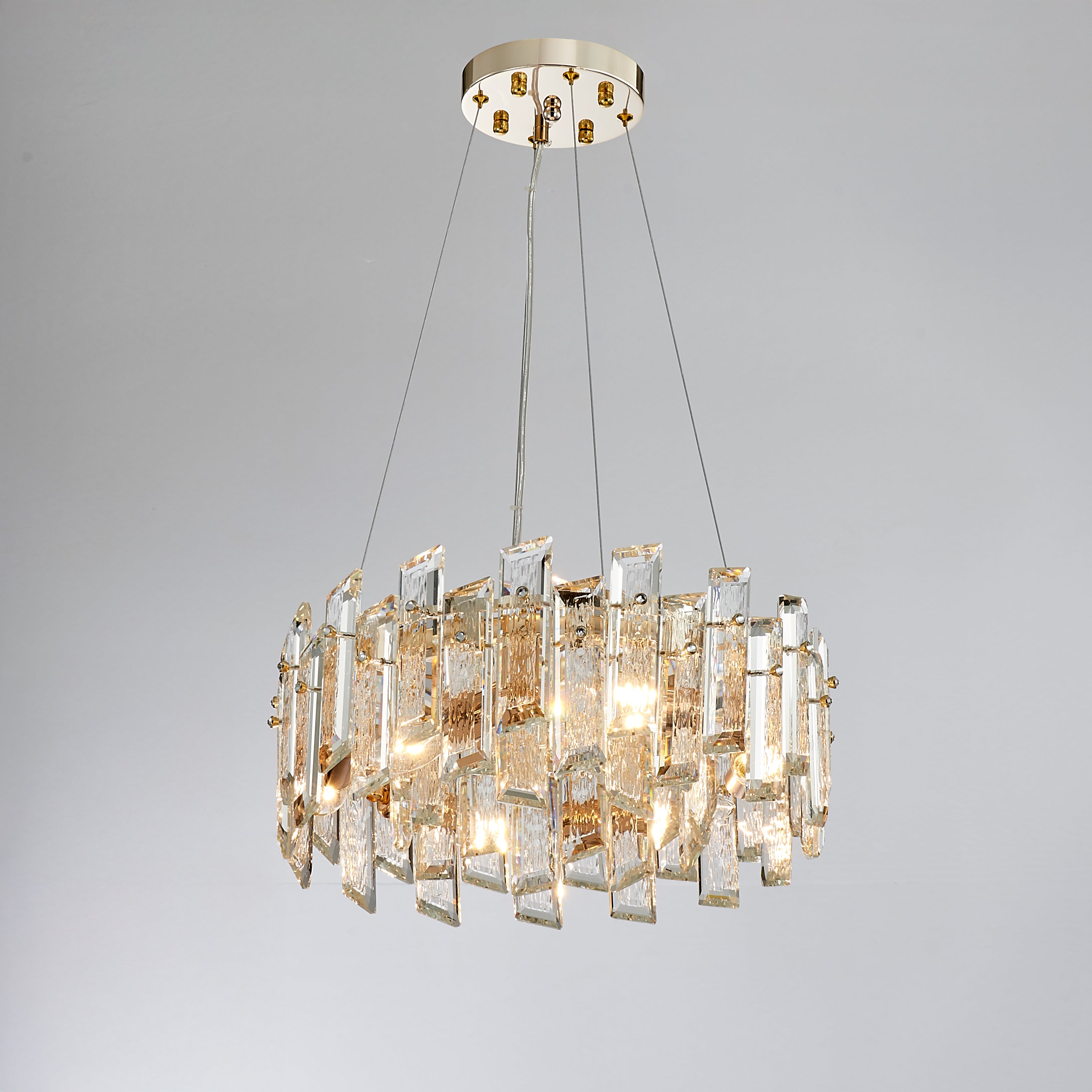 16 Inch Crystal Round Chandelier - Glacia