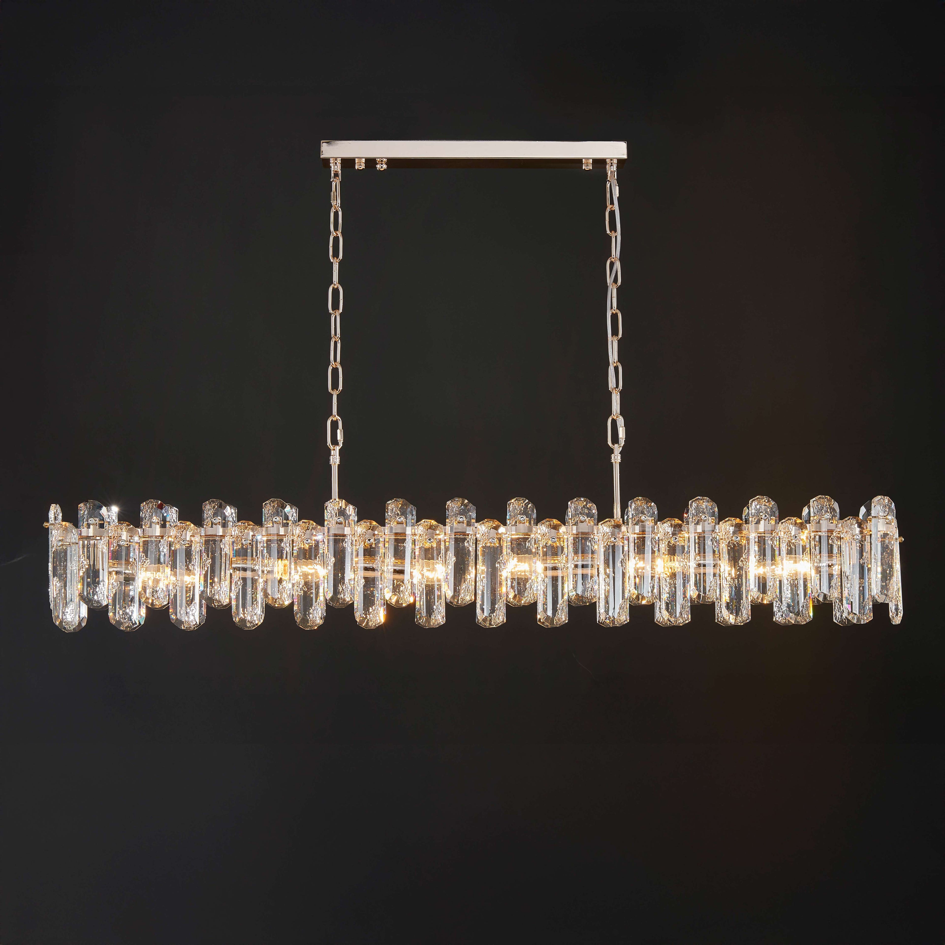 35 Inch Regal Linear Crystal Chandelier - Astra