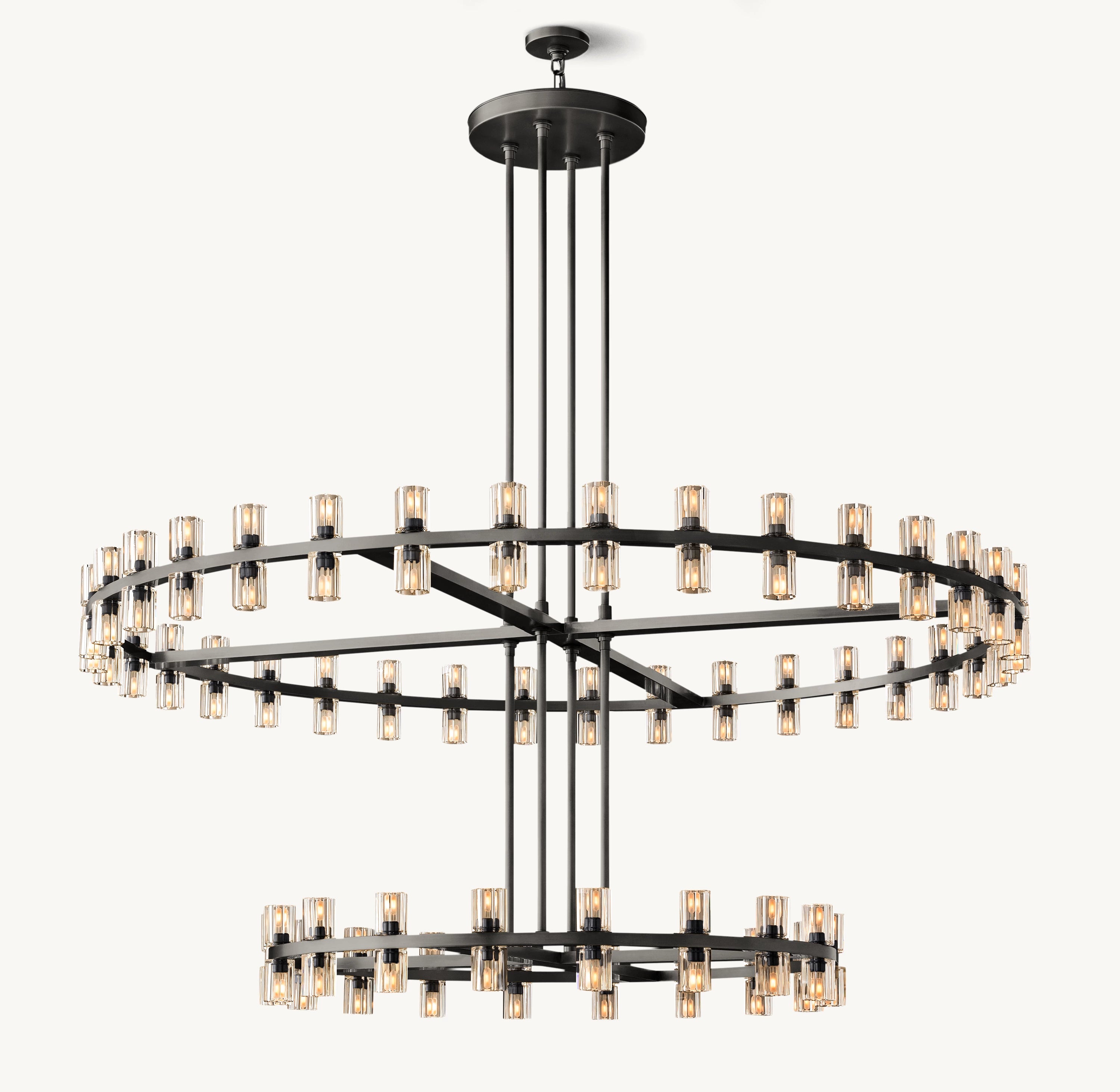 60 Inch Hexagonal Crystal Tiered Chandelier – Arcachon