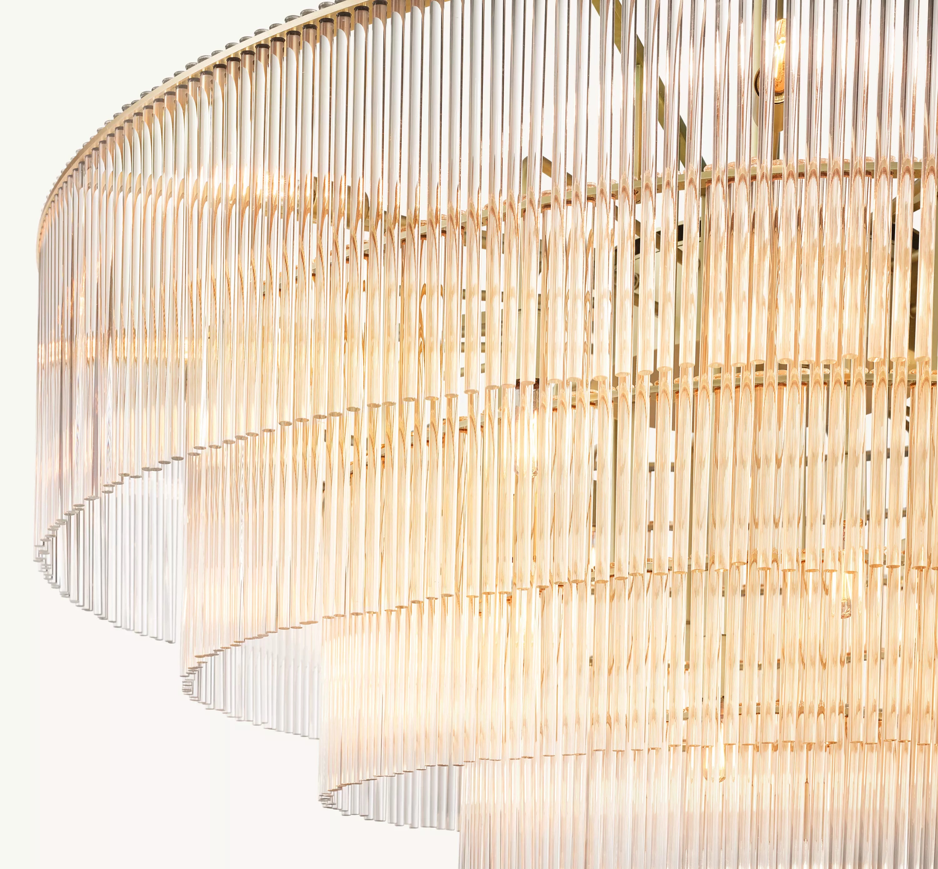 50 Inch Crystal Rod Tiered Chandelier - Amadeo