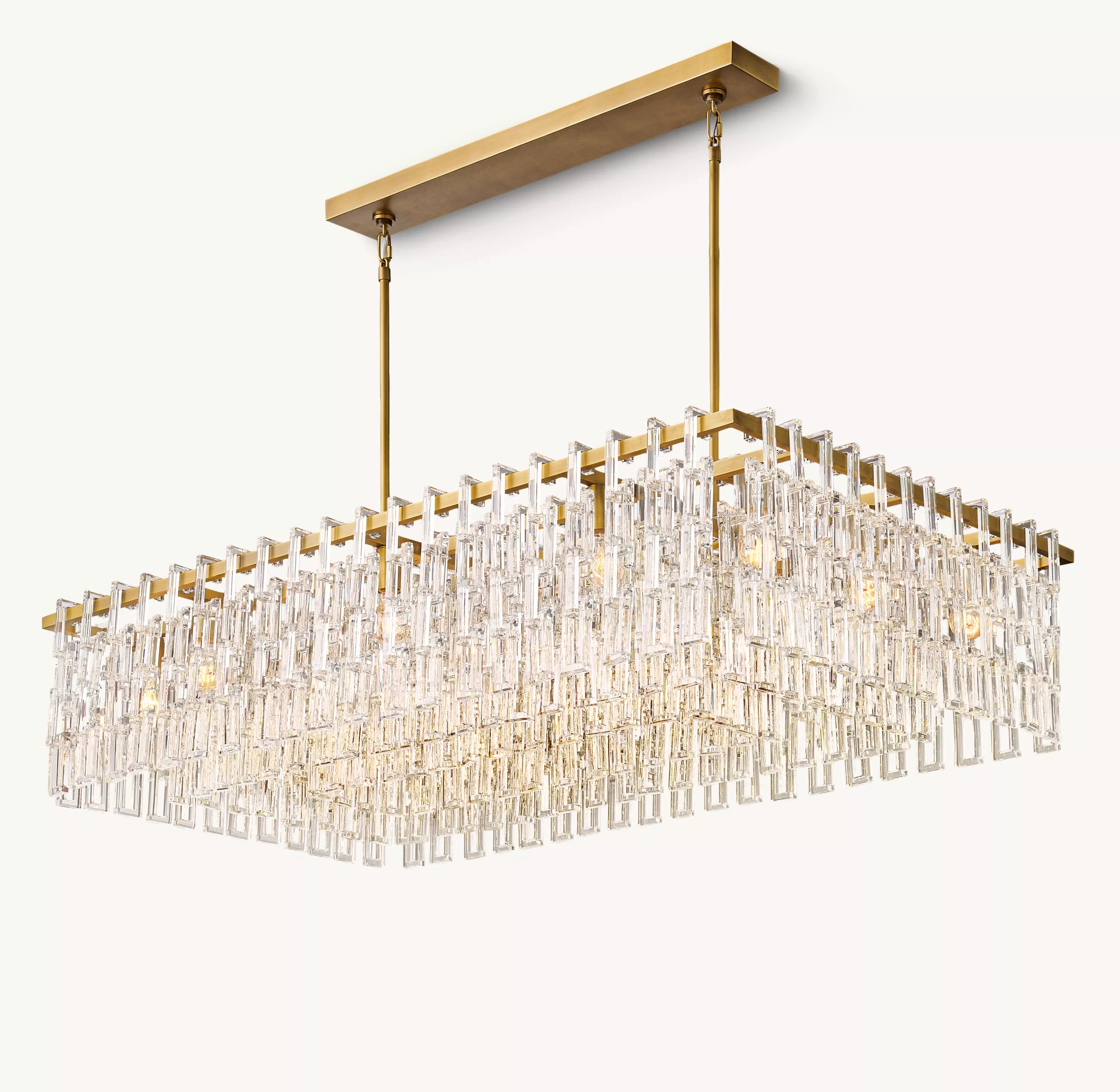 60 Inch Chain Crystal Rectangular Chandelier - Marignan