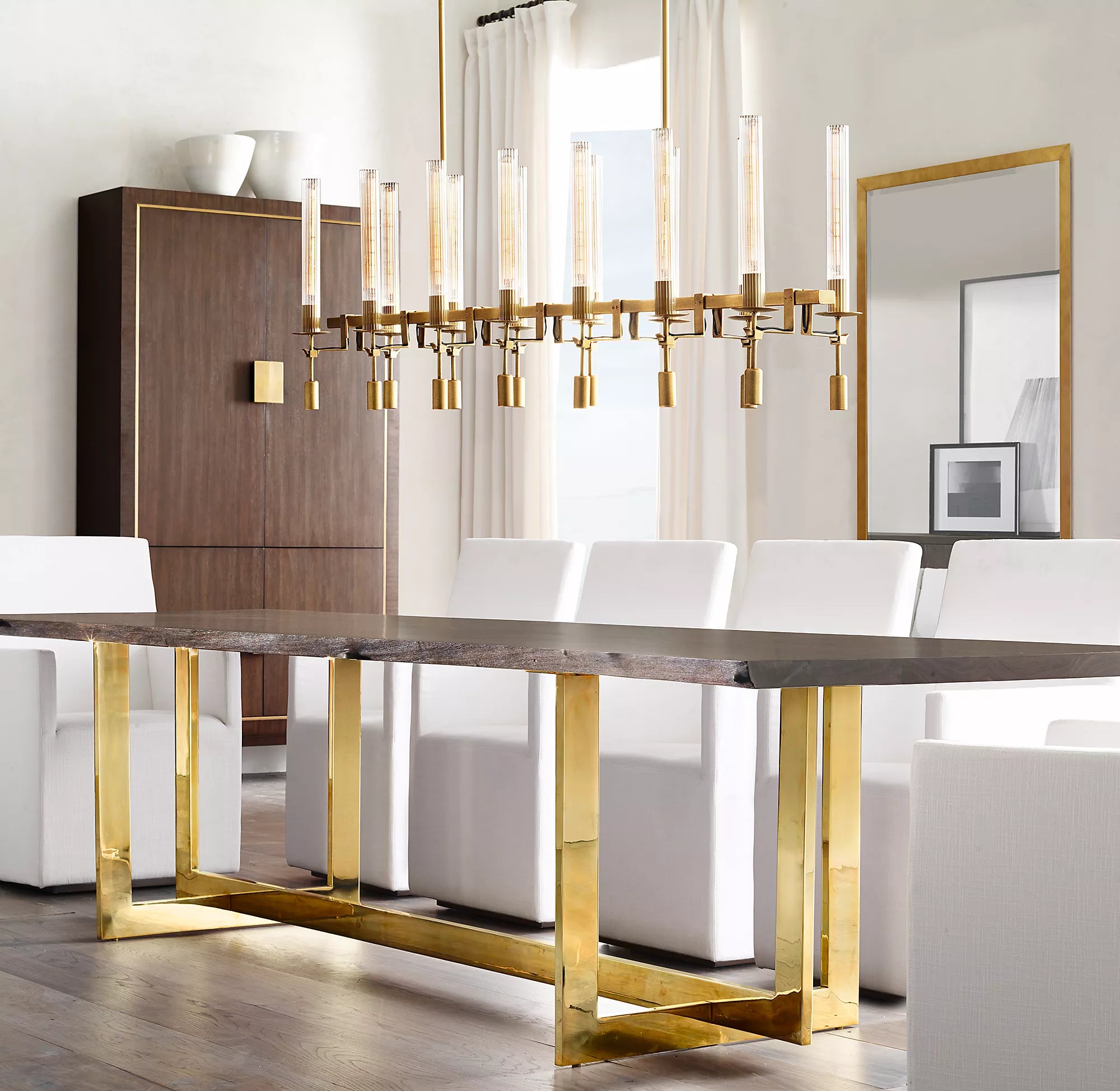 54 Inch Candle Linear Chandelier - Fontanelle