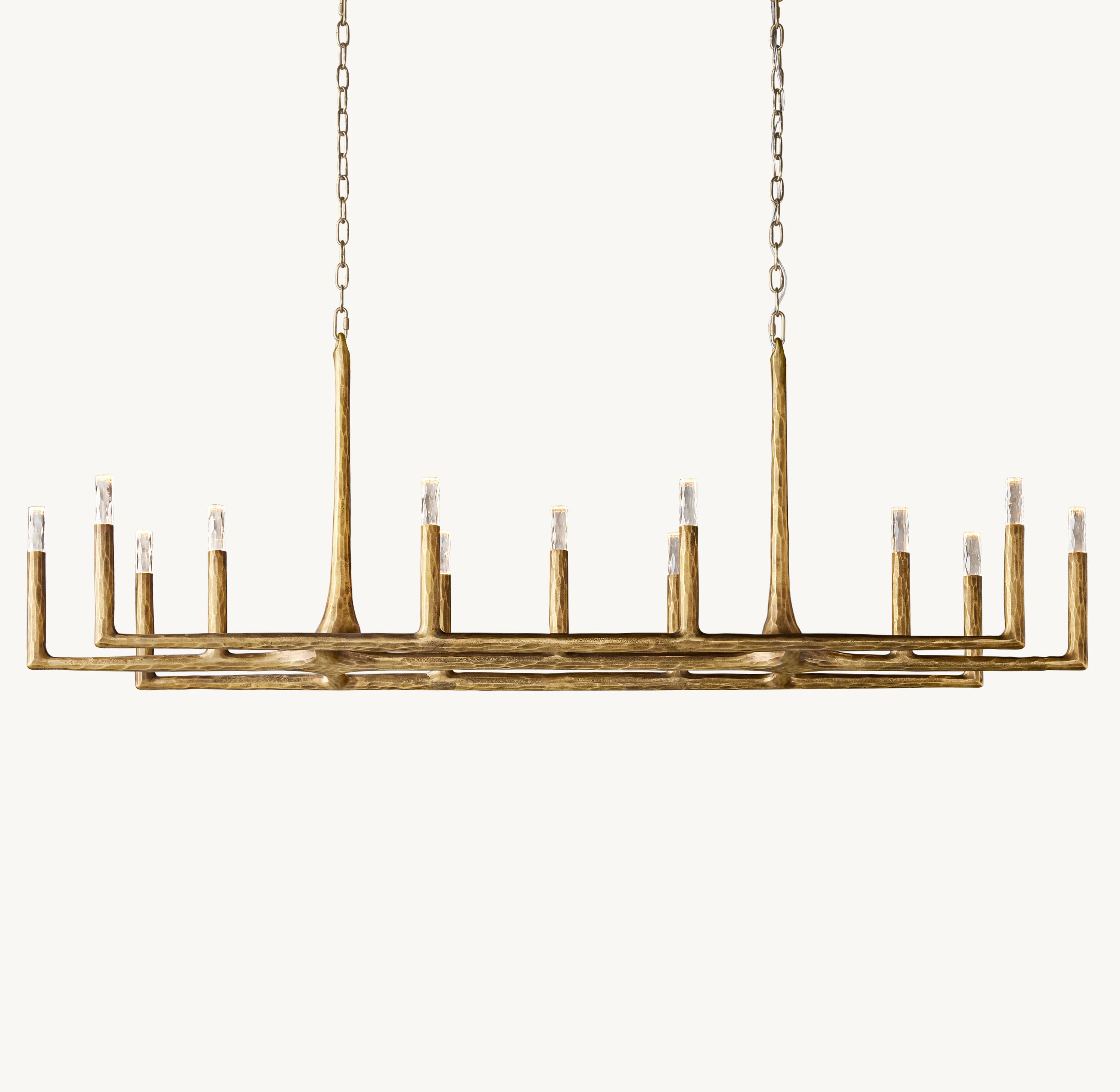 72 Inch Forged Candlestick Linear Chandelier - Thaddeus