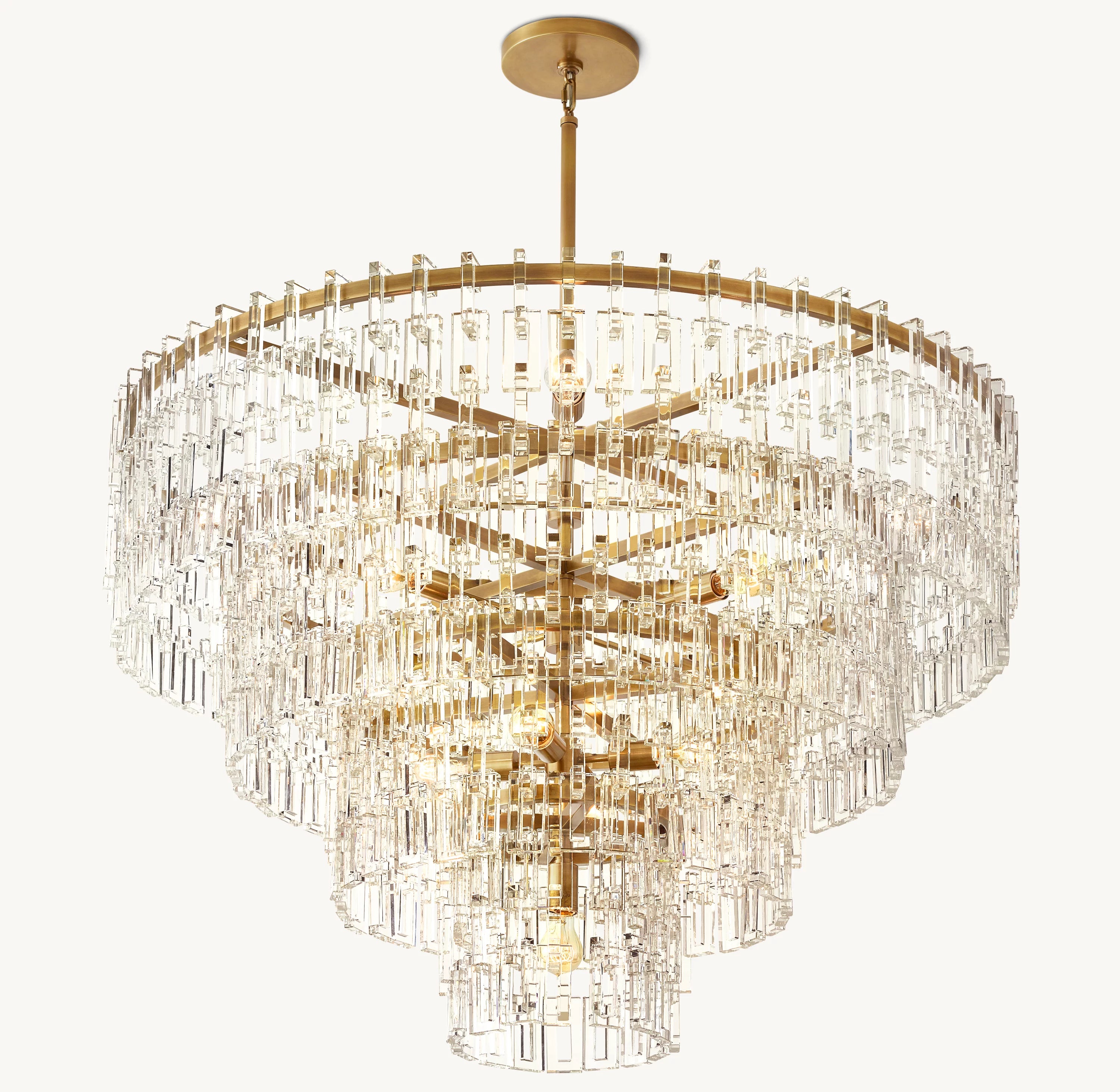 48 Inch Chain Crystal Tiered Chandelier - Marignan
