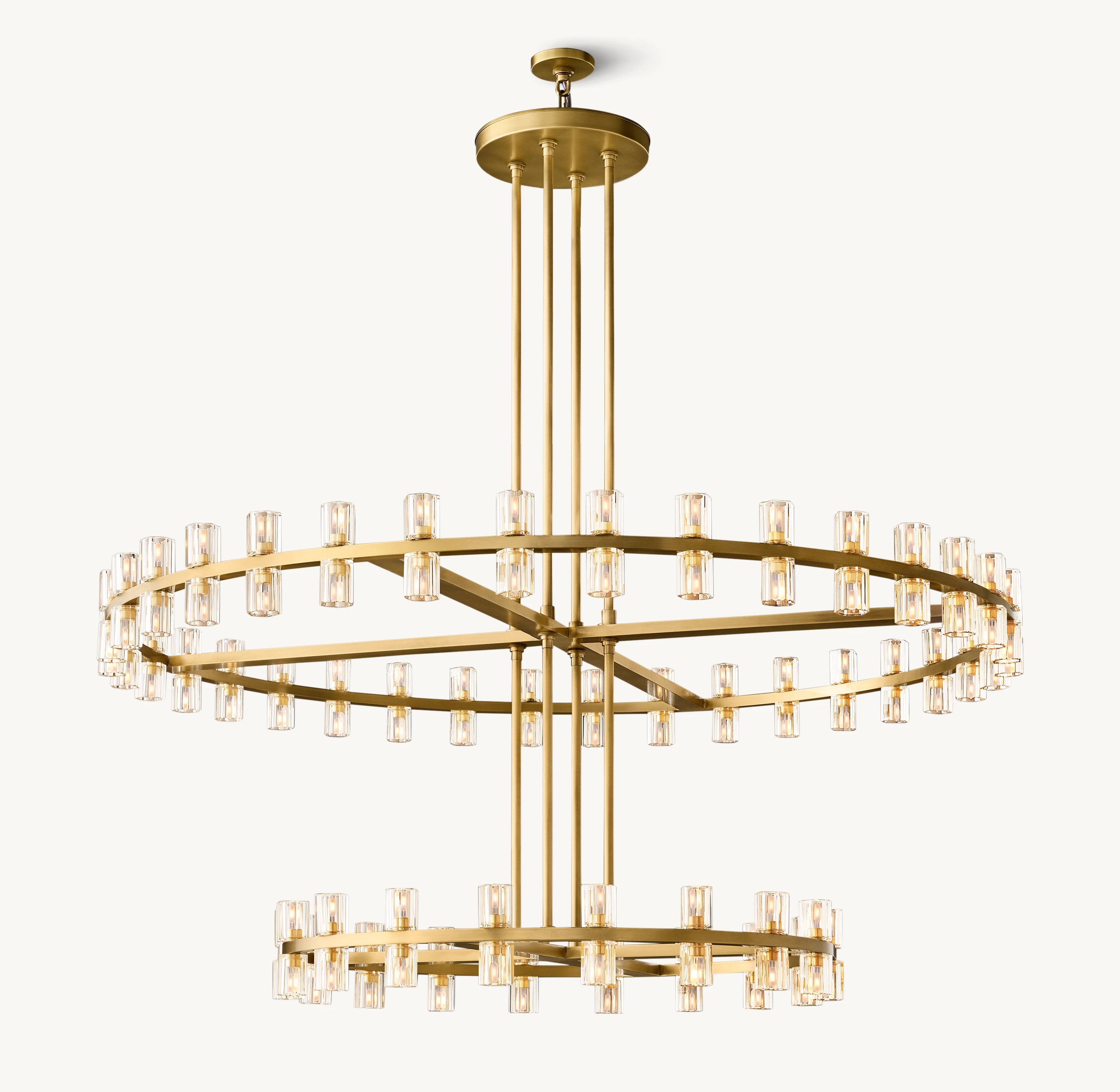 60 Inch Hexagonal Crystal Tiered Chandelier – Arcachon