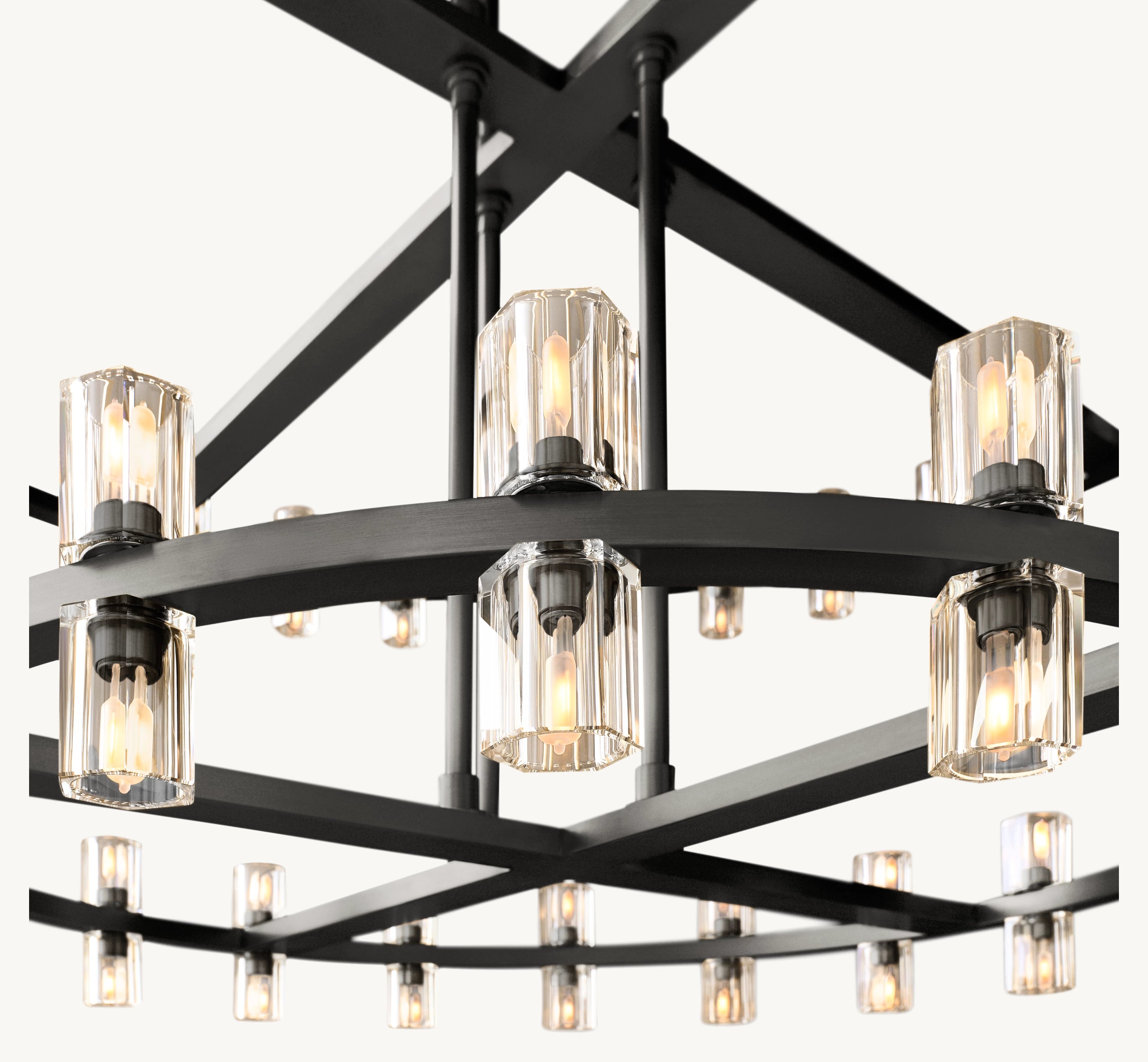 60 Inch Hexagonal Crystal Tiered Chandelier – Arcachon