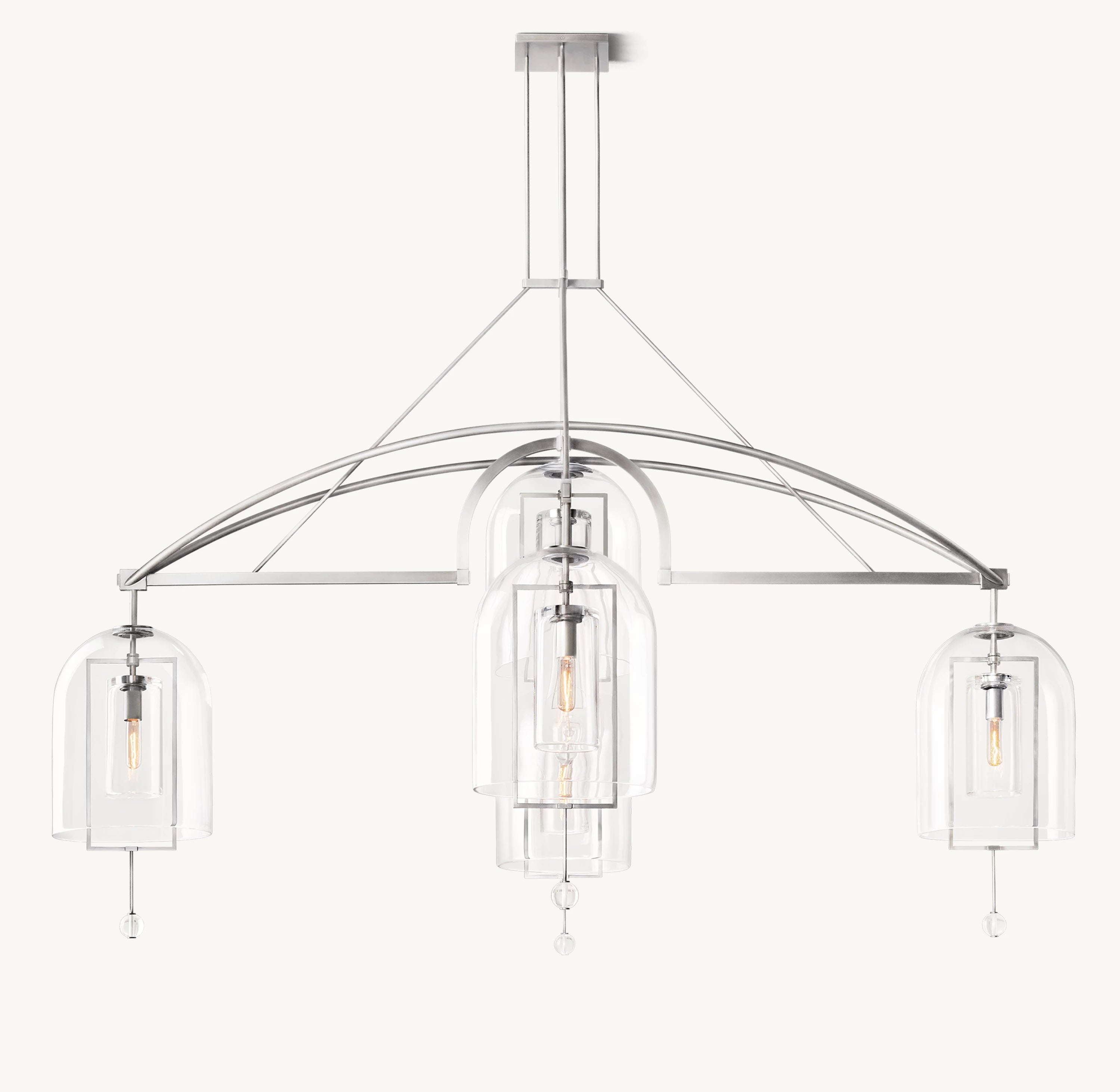 61 Inch Bell Glass Chandelier - Fulcrum