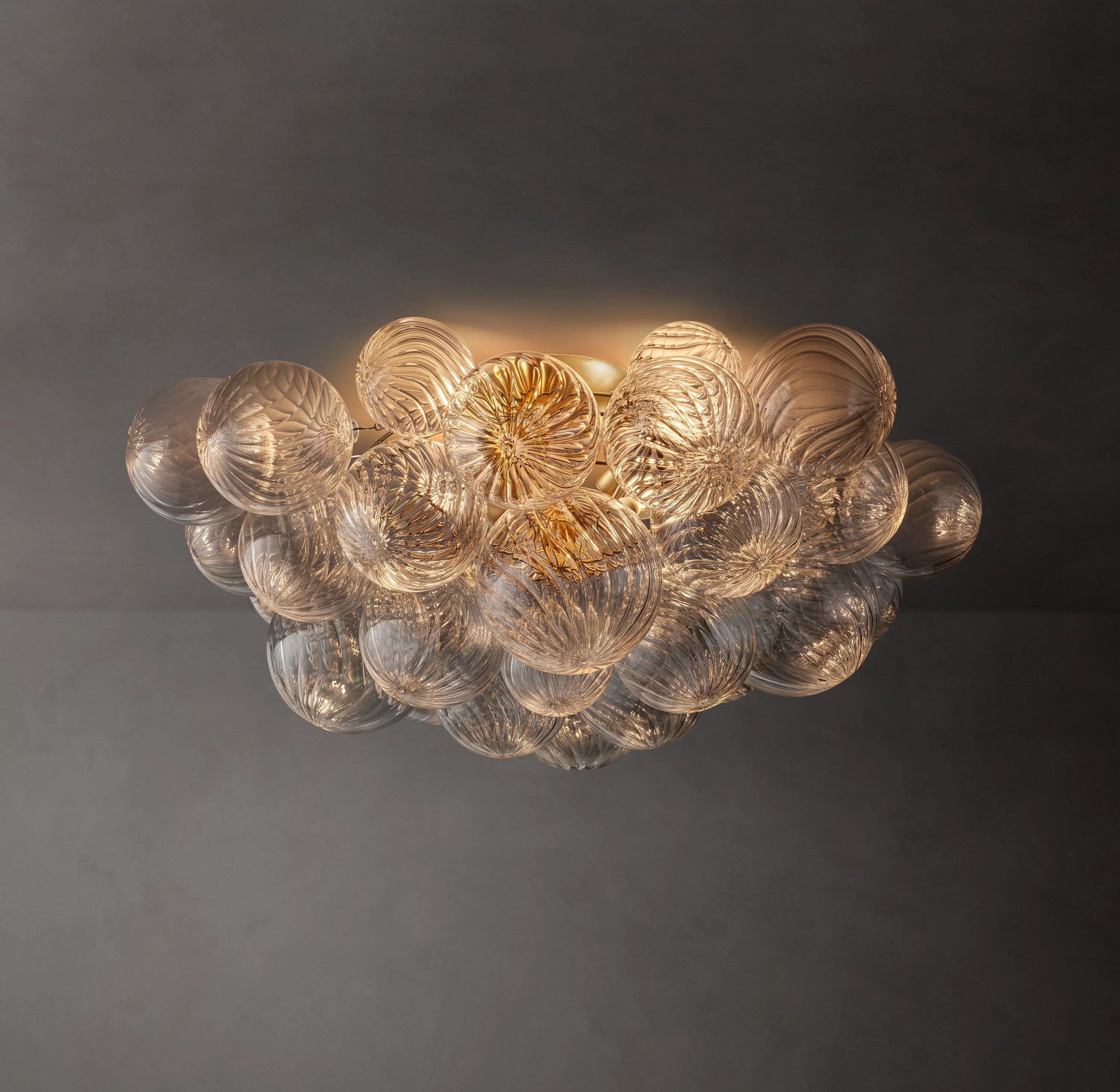 25 Inch Glass bubble Flush Mount Ceiling Light- Talia