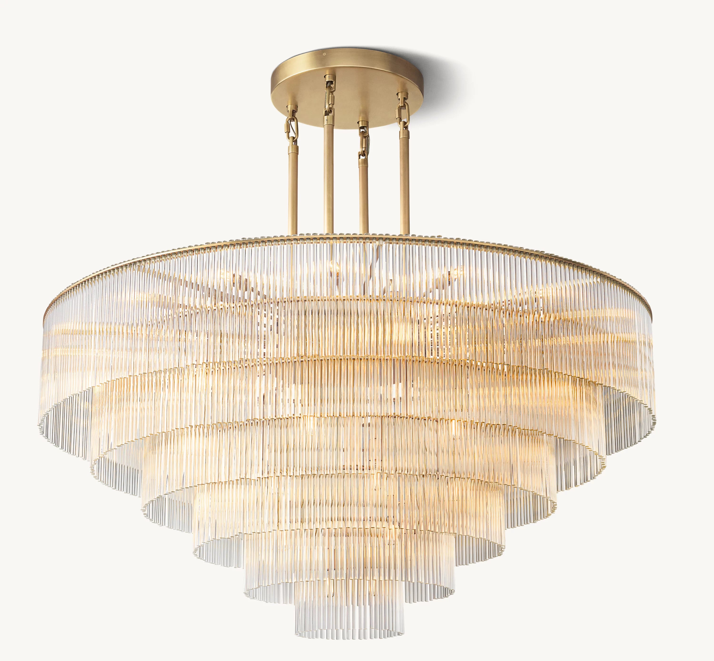 60 Inch Crystal Rod Tiered Chandelier - Amadeo
