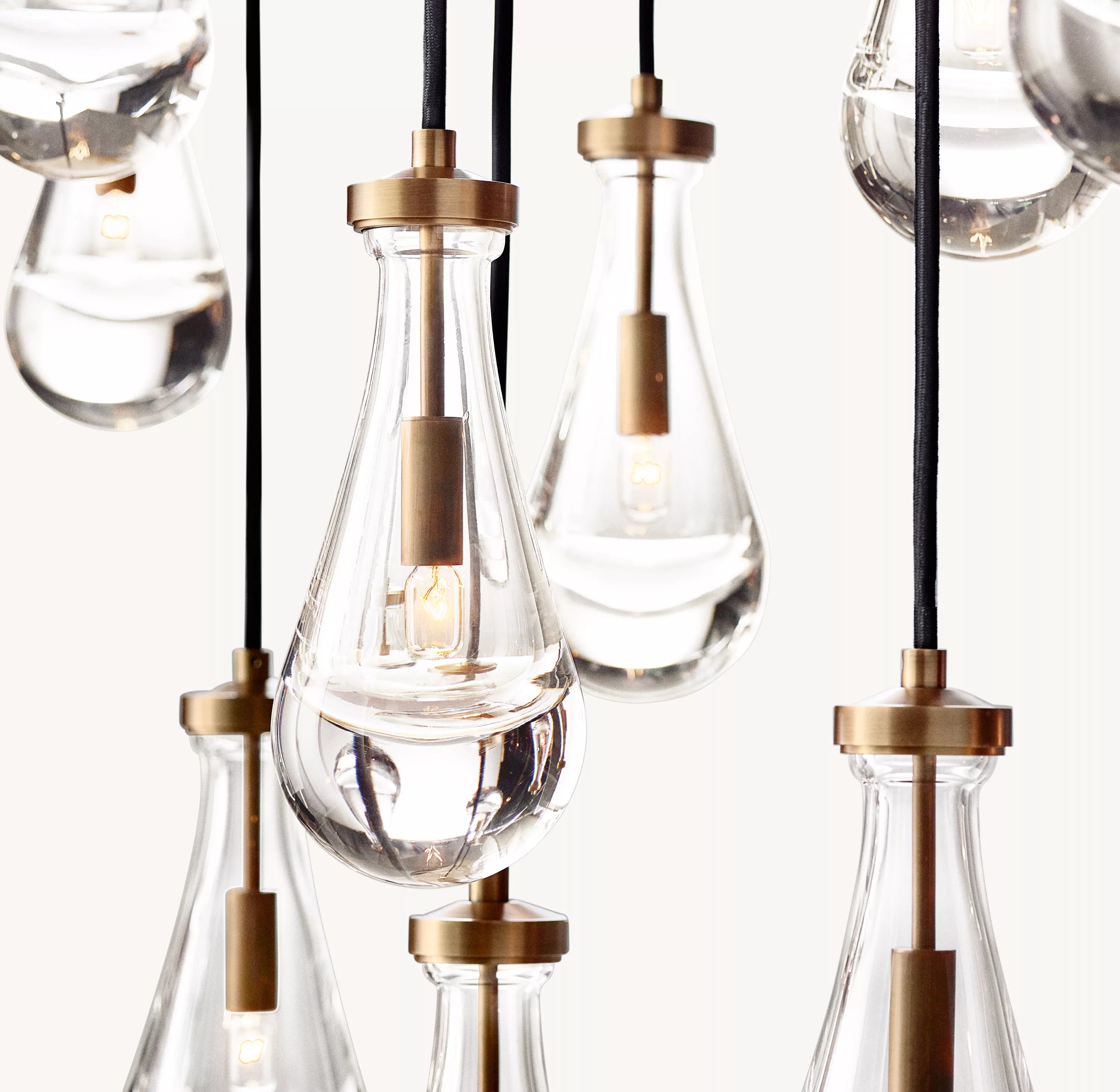 54 Inch Raindrop Linear Chandelier – Ava