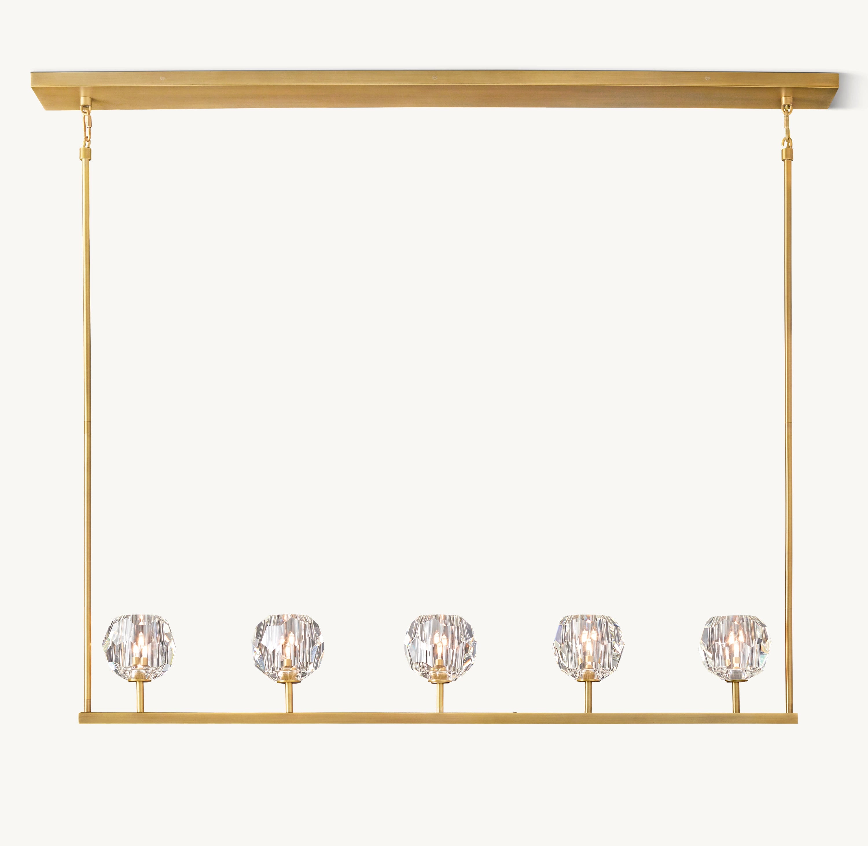 48 Inch Crystal Linear Chandelier – Boule