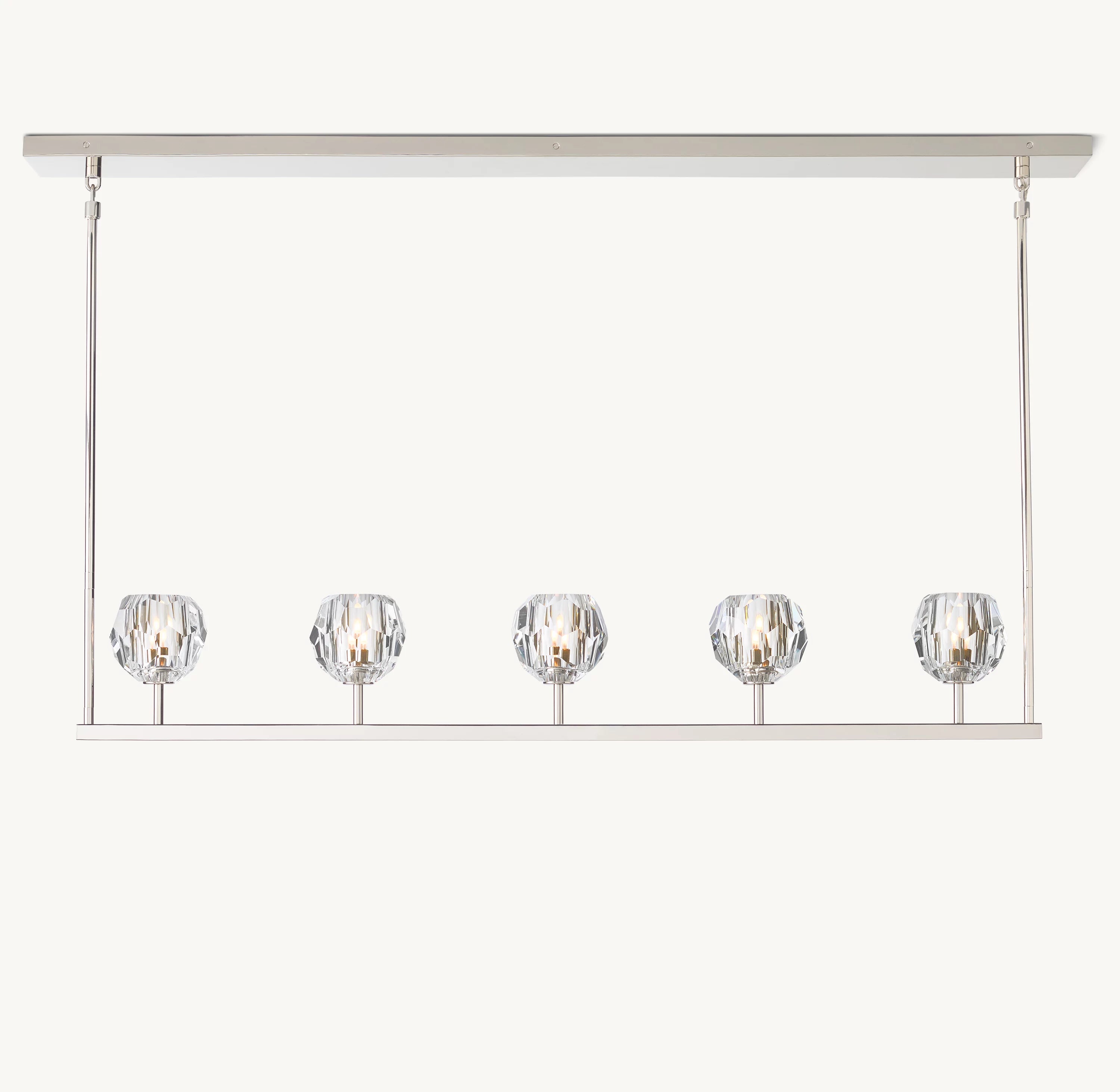 48 Inch Crystal Linear Chandelier – Boule