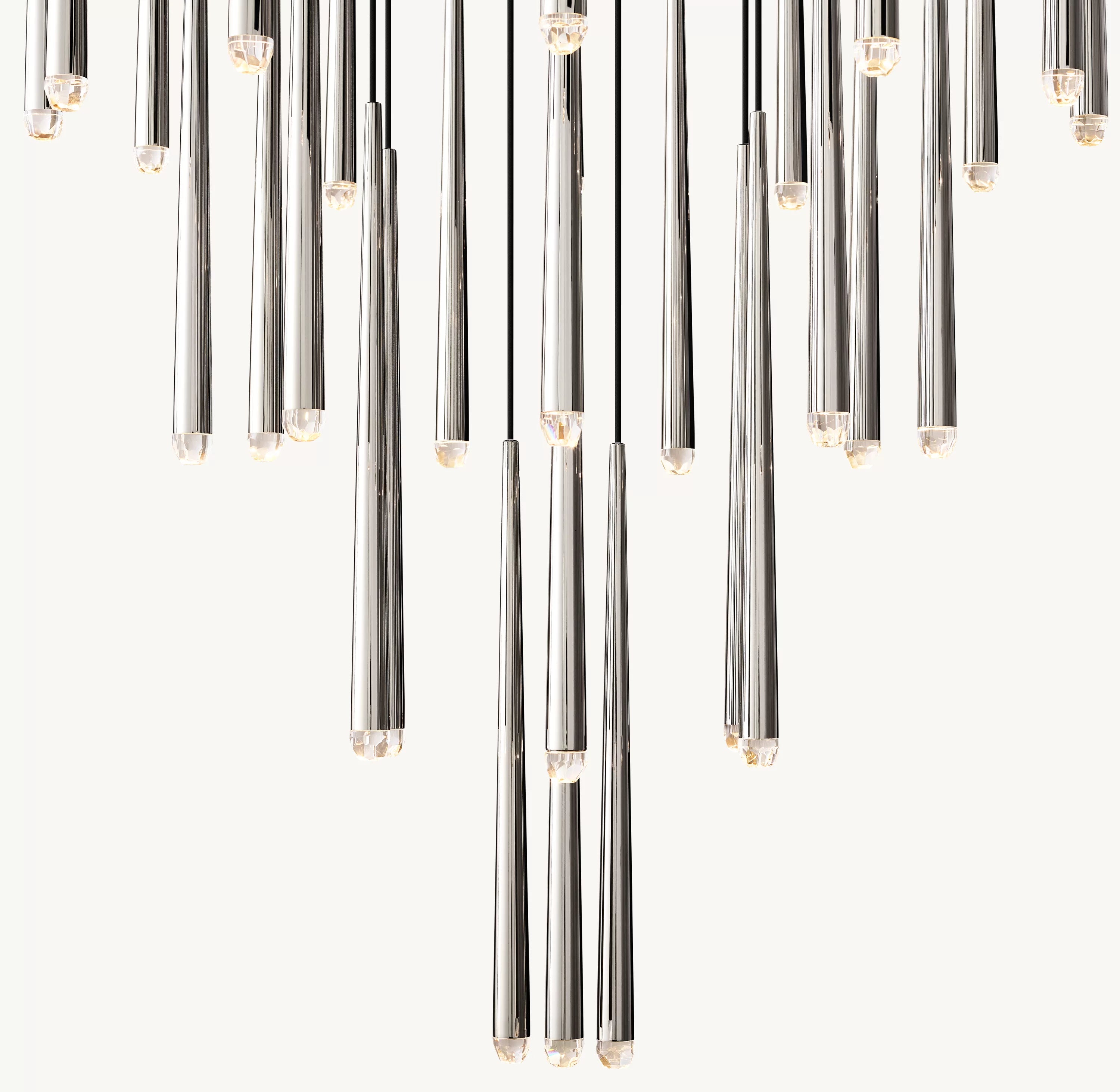 48 Inch Pin Cascading Round Chandelier - Aquitaine