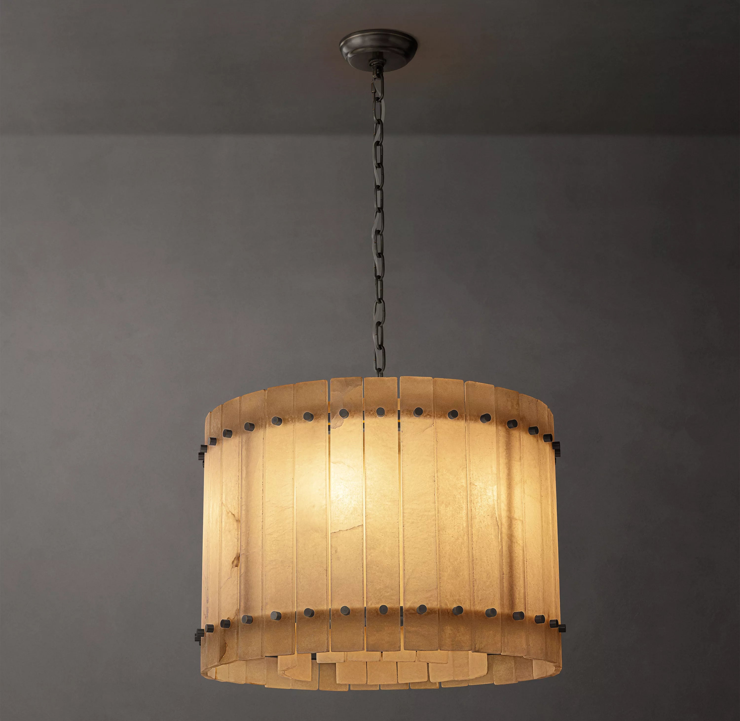 22 Inch Alabaster Round Chandelier - San Marco