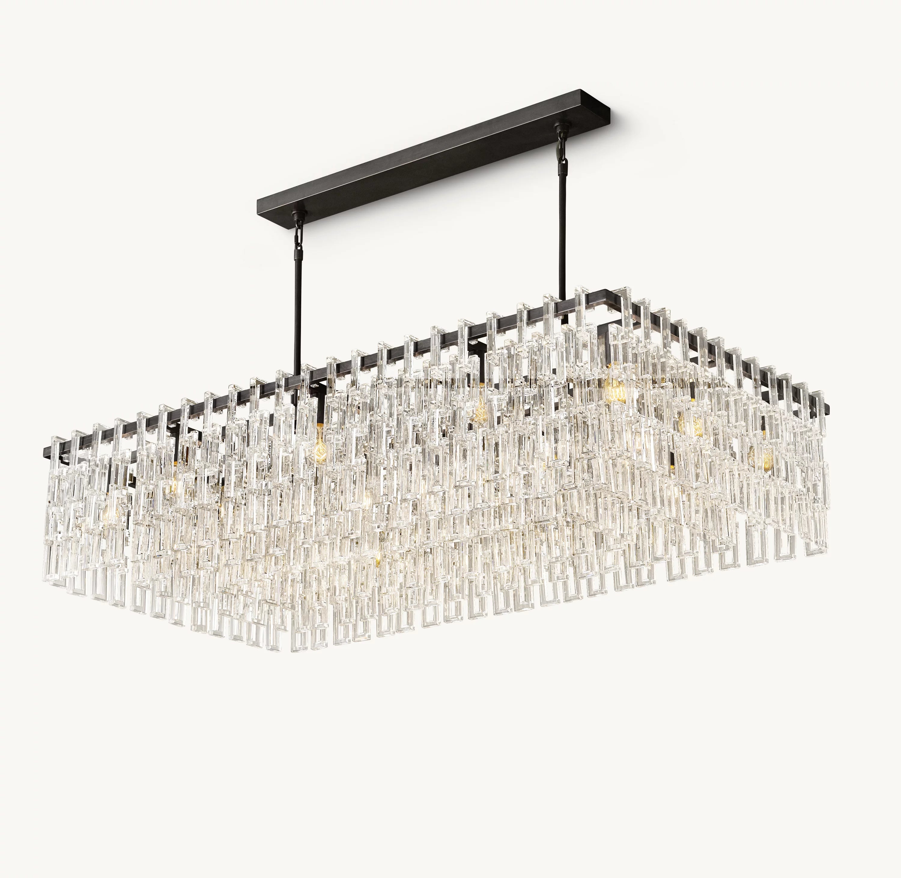 60 Inch Chain Crystal Rectangular Chandelier - Marignan