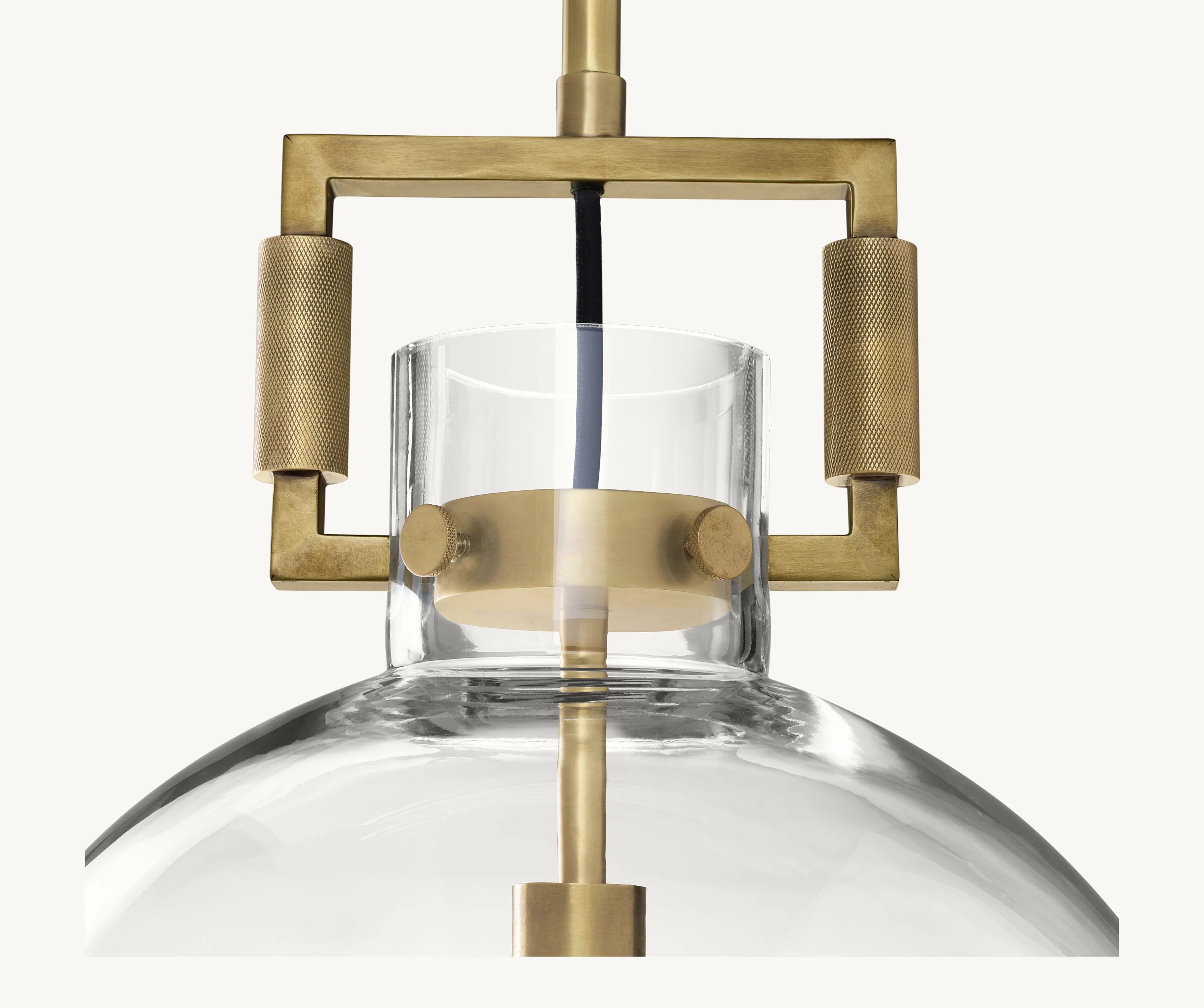 18 Inch Clear Glass Globe Pendant Light - Machinist