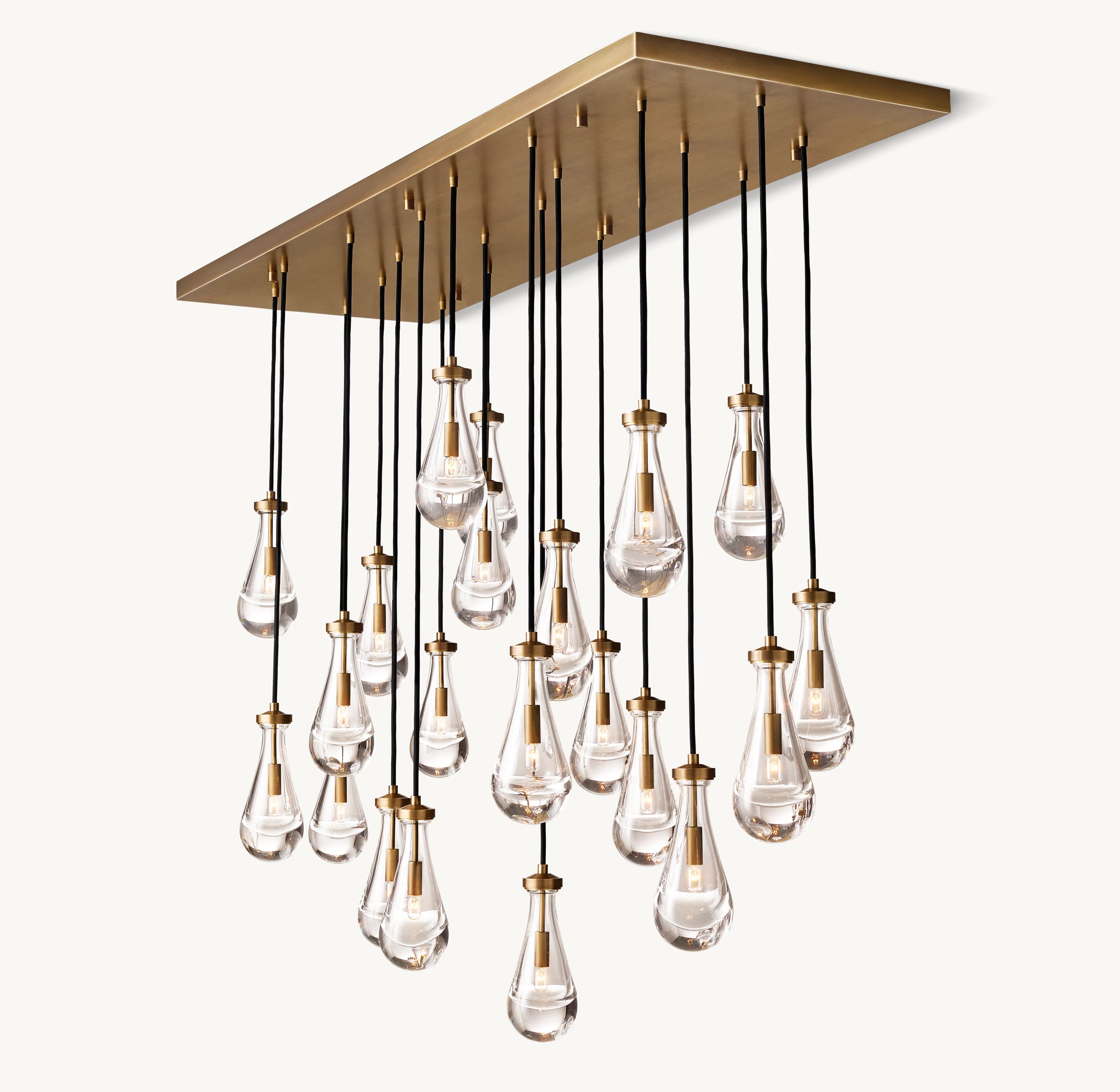 72 Inch Raindrop Linear Chandelier – Ava