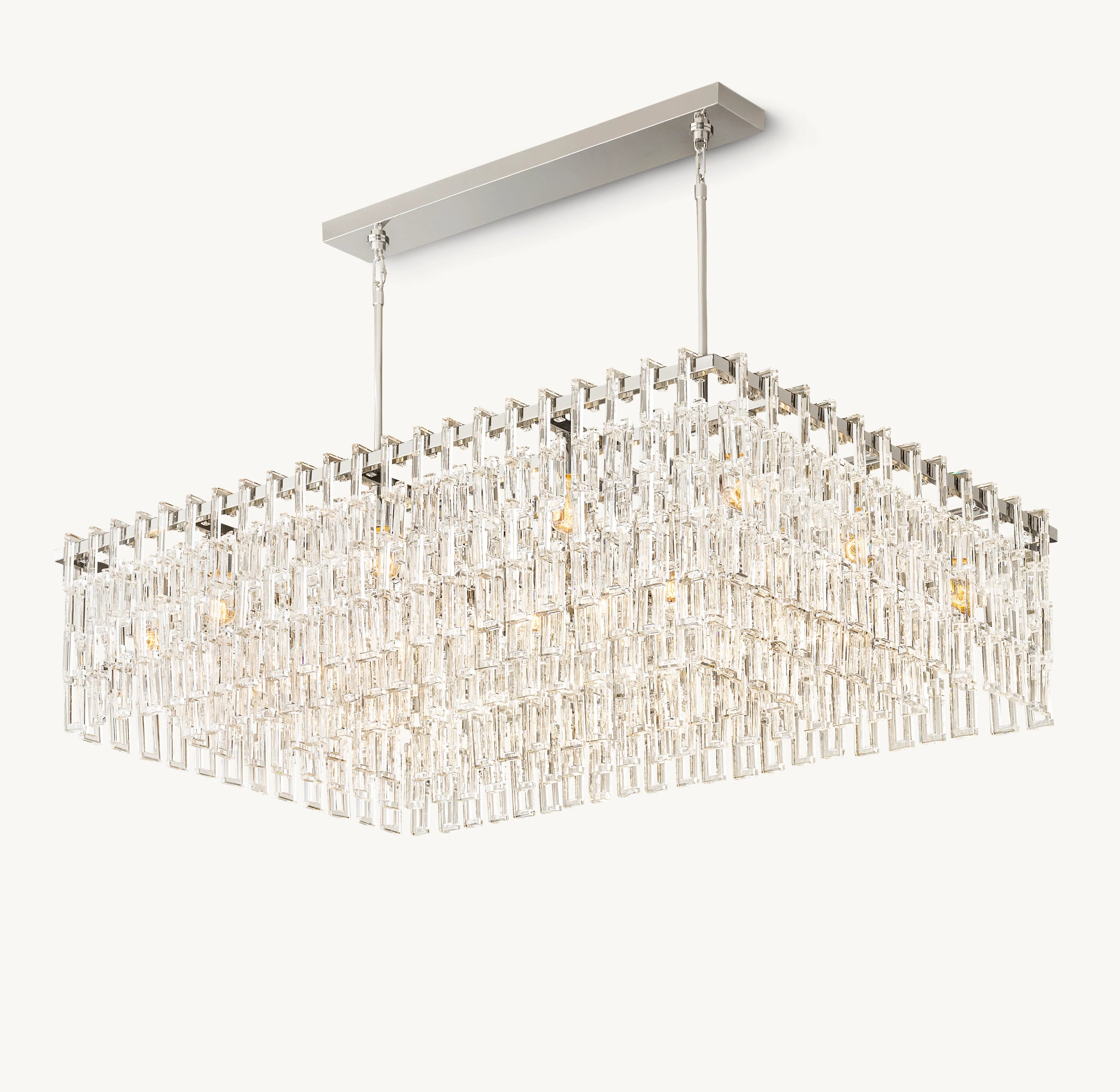 60 Inch Chain Crystal Rectangular Chandelier - Marignan