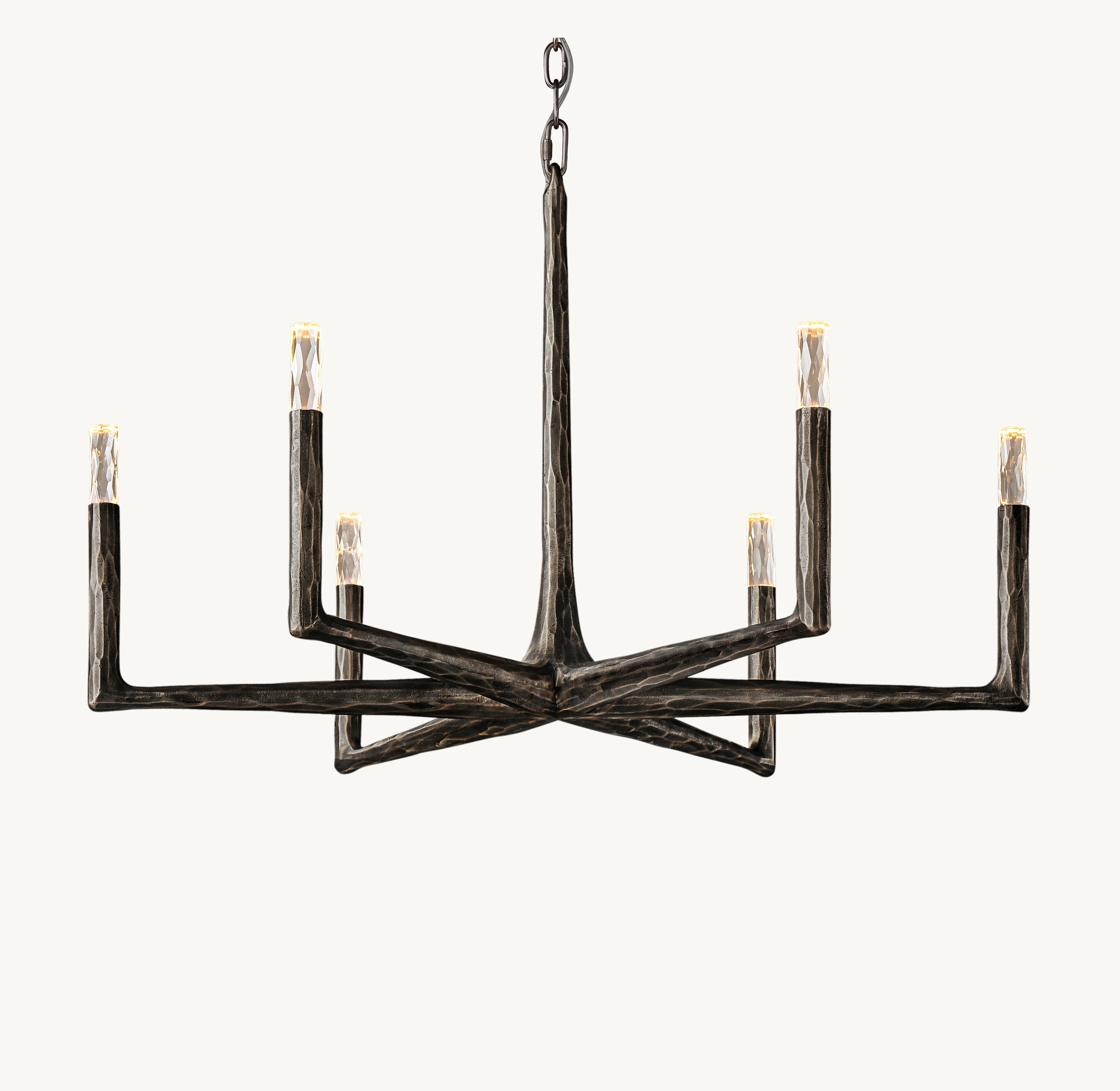 36 Inch Forged Candlestick Chandelier - Thaddeus