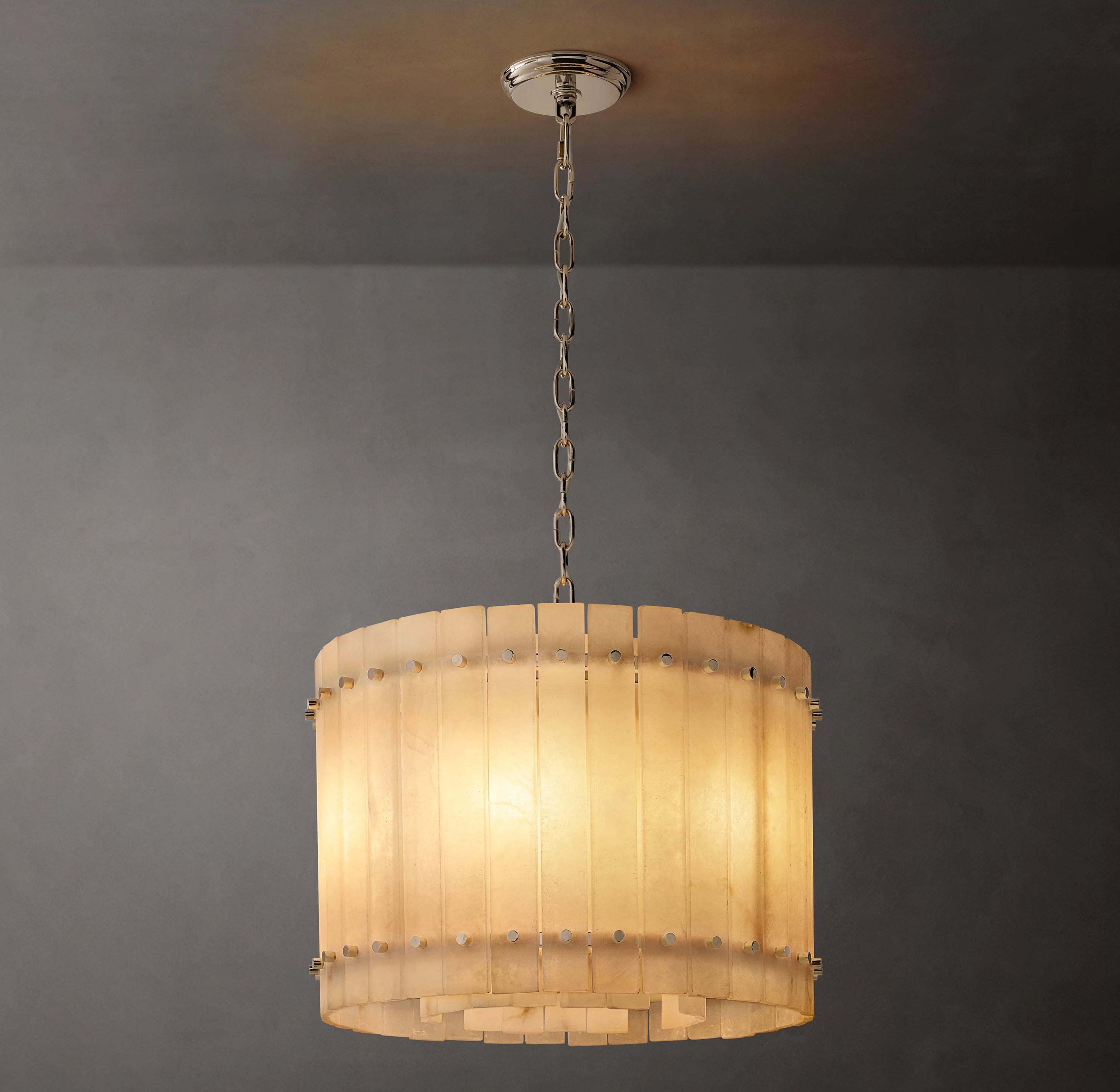 22 Inch Alabaster Round Chandelier - San Marco
