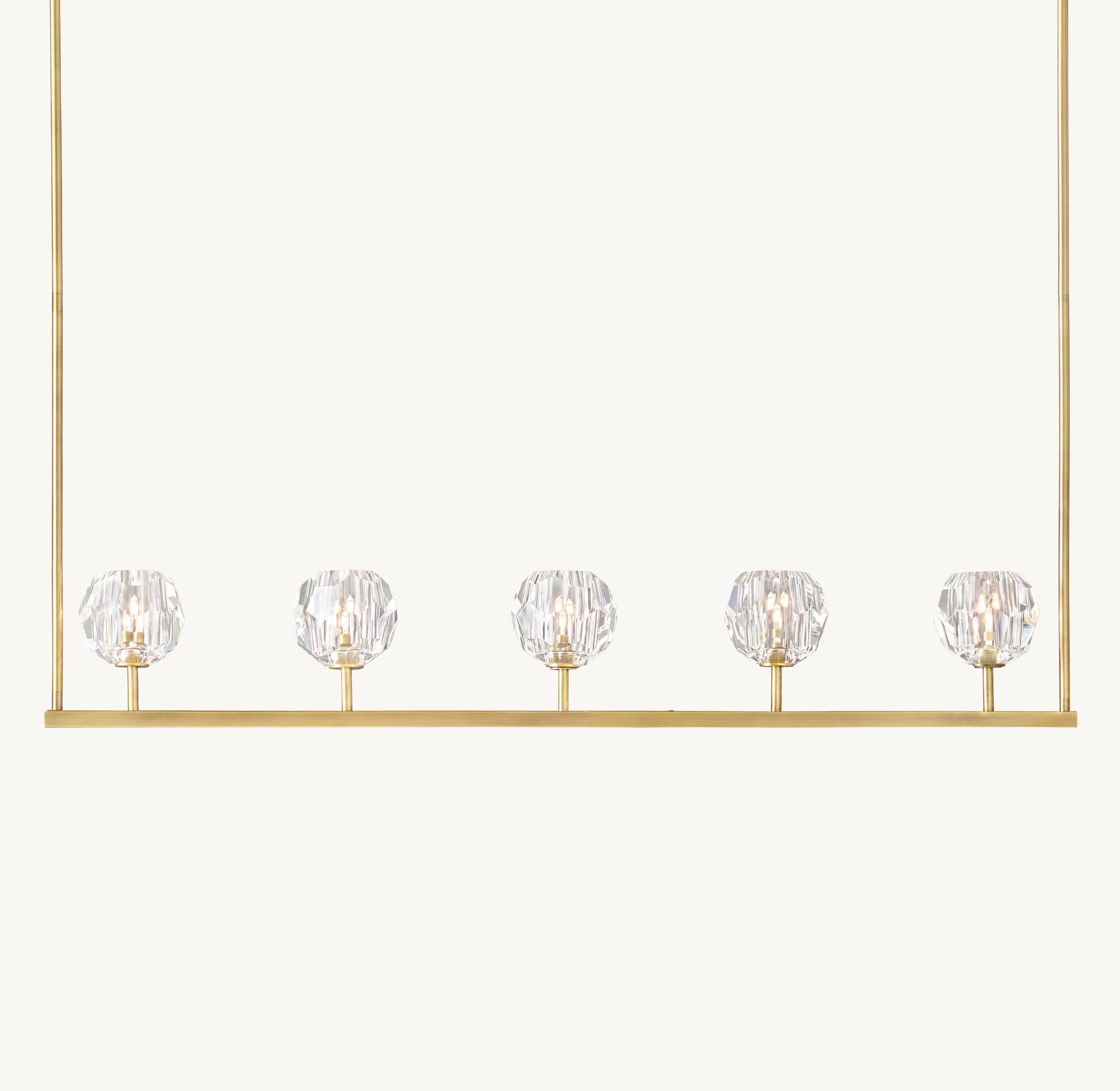 48 Inch Crystal Linear Chandelier – Boule