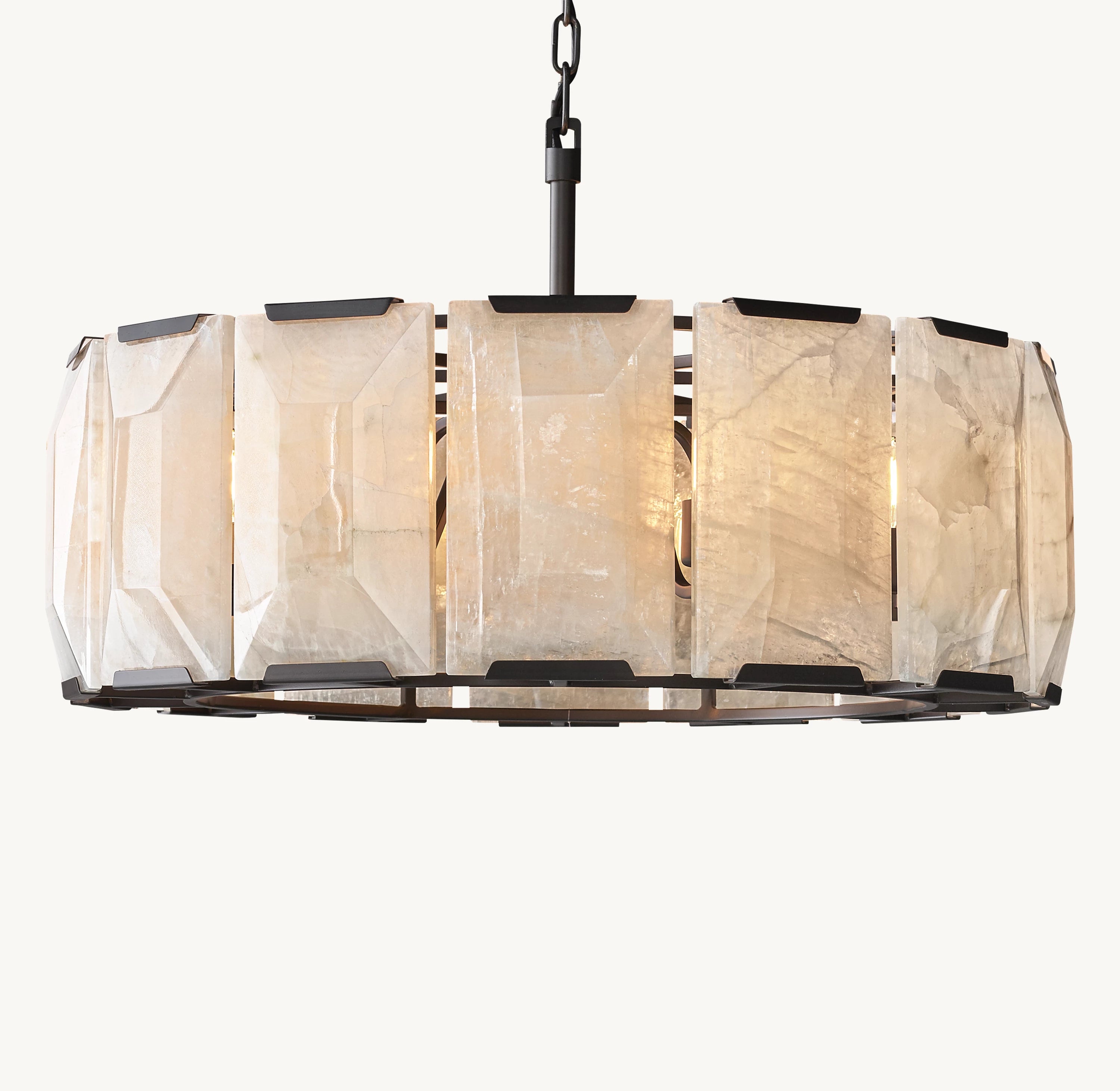 31 Inch Alabaster Round Chandelier – Harlow