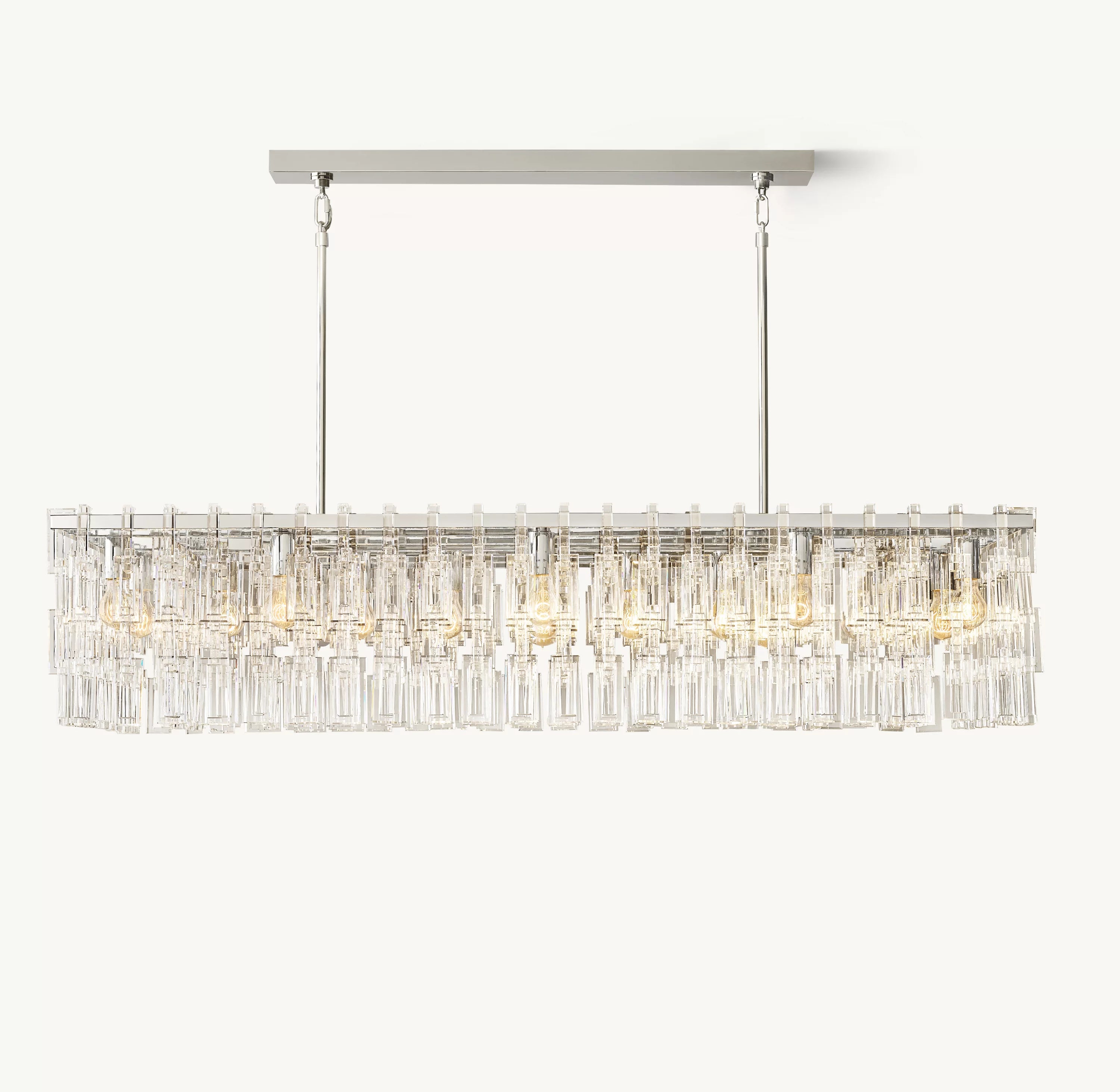 60 Inch Chain Crystal Rectangular Chandelier - Marignan
