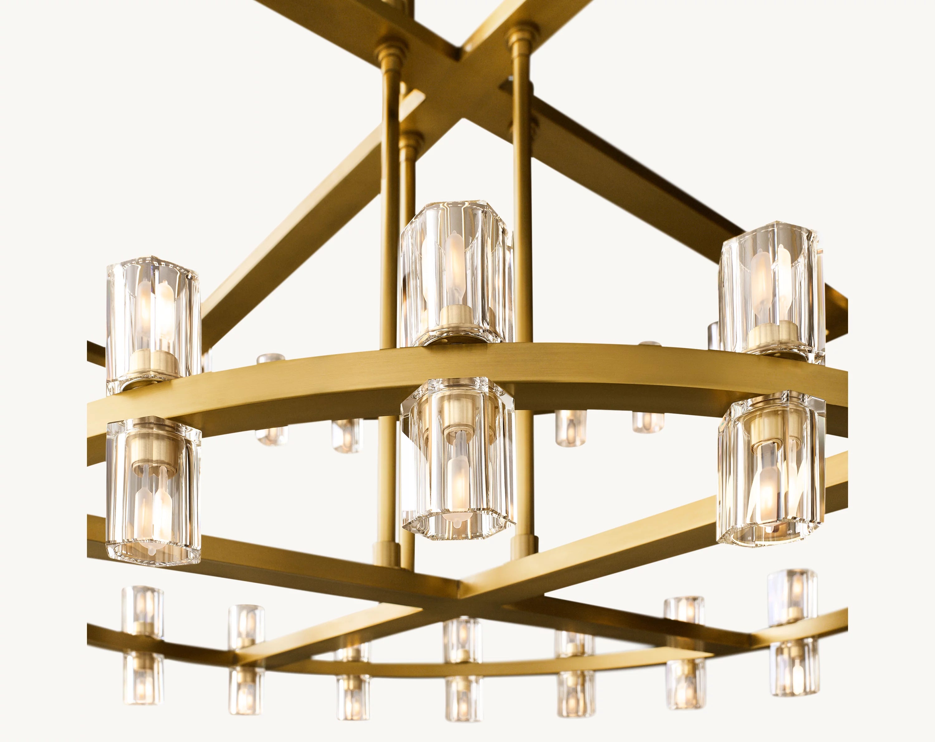 60 Inch Hexagonal Crystal Tiered Chandelier – Arcachon