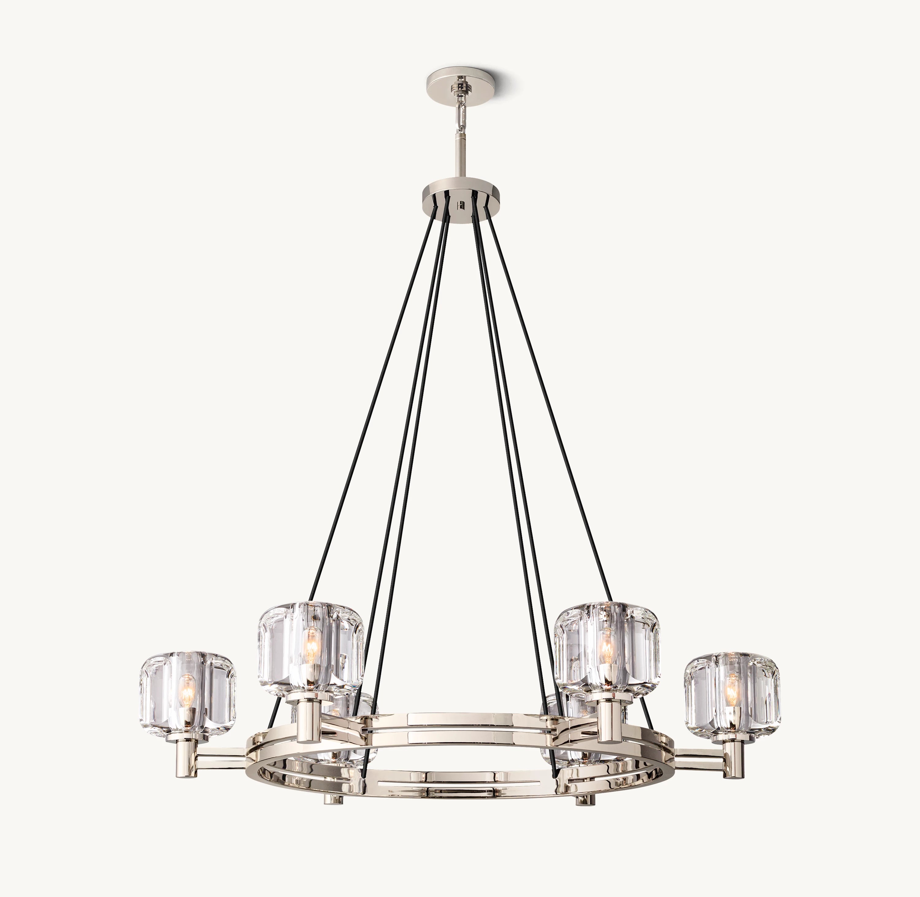 36 Inch Crystal Round Candle Chandelier - Demaret