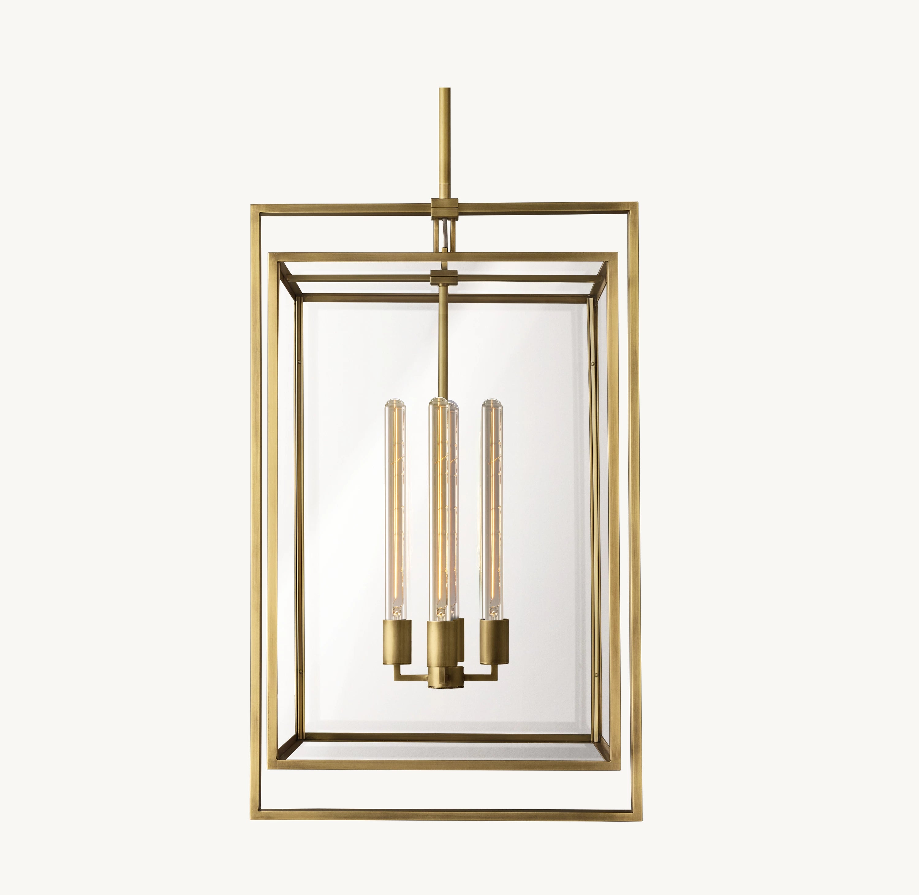 21 Inch Glass Lantern Pendant Light - Beckman