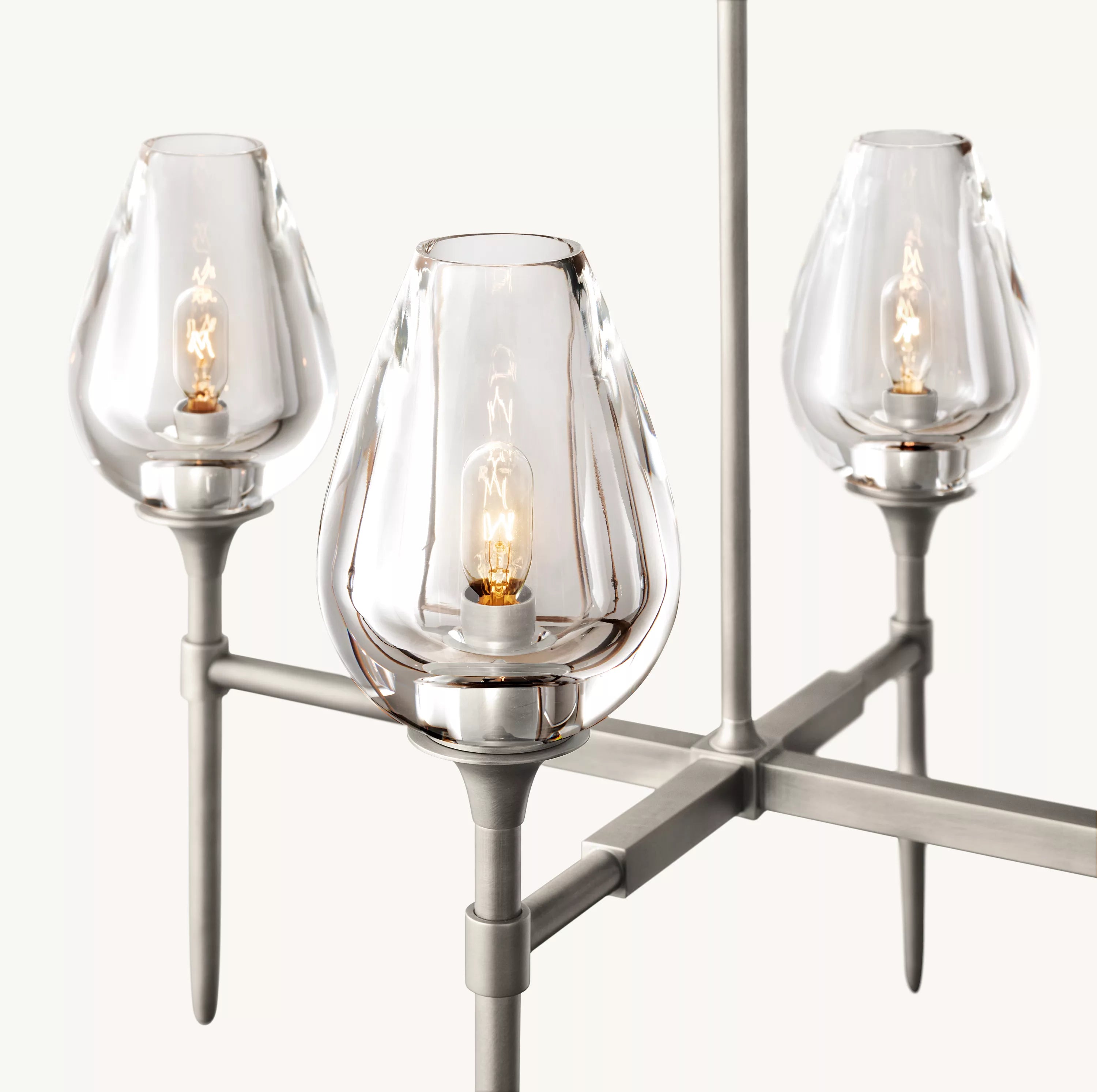 65 Inch Torchiere Crystal Linear Chandelier - Tulip