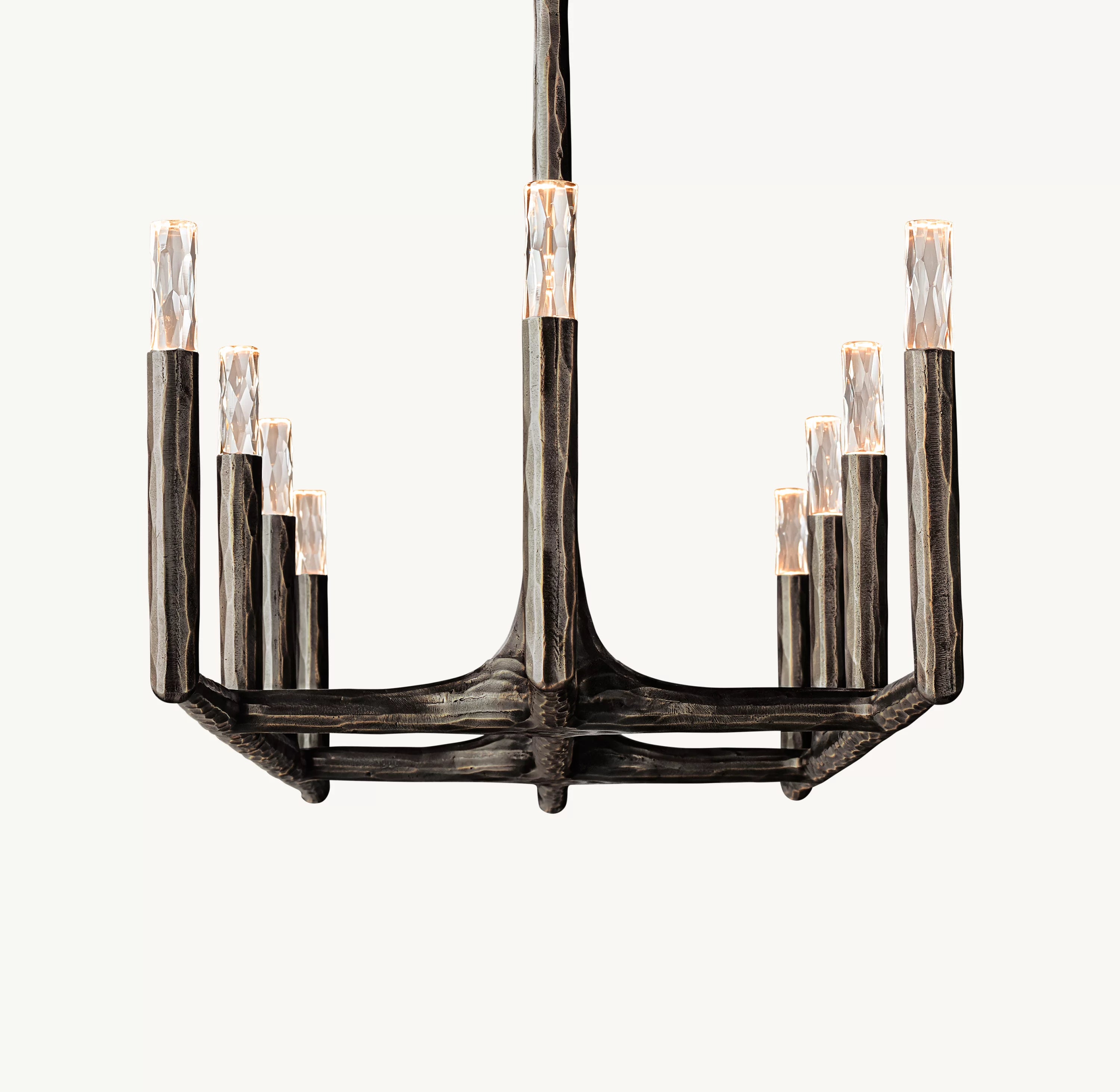 54 Inch Forged Candlestick Linear Chandelier - Thaddeus