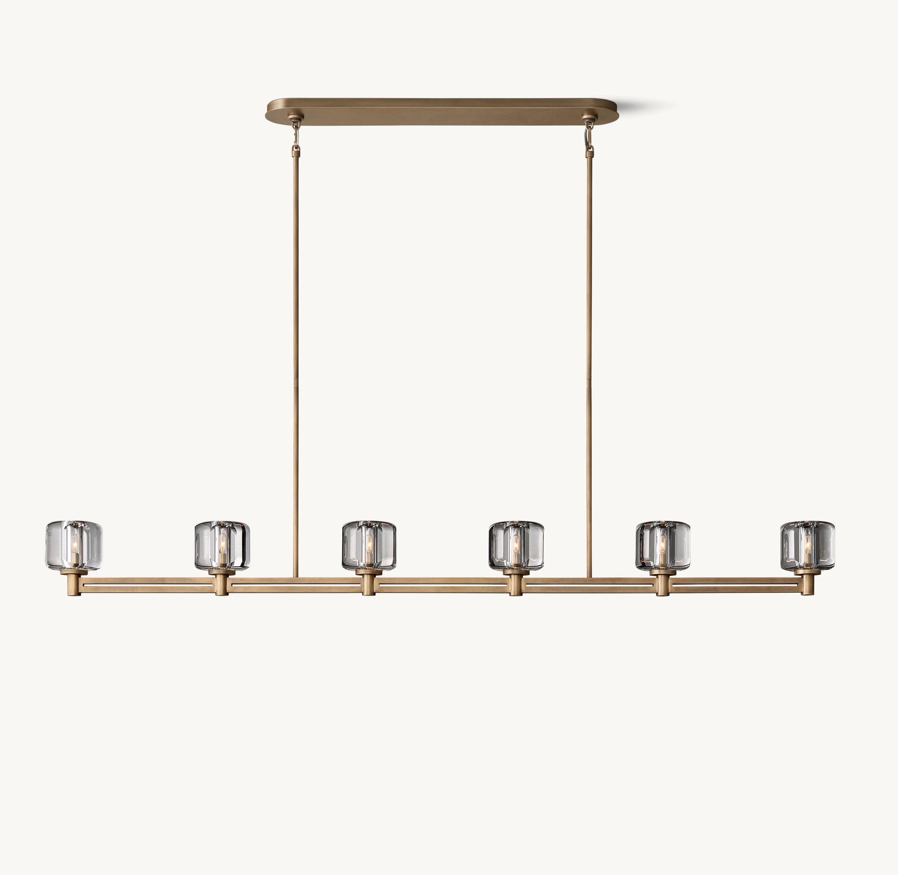 72 Inch Crystal Linear Candle Chandelier - Demaret
