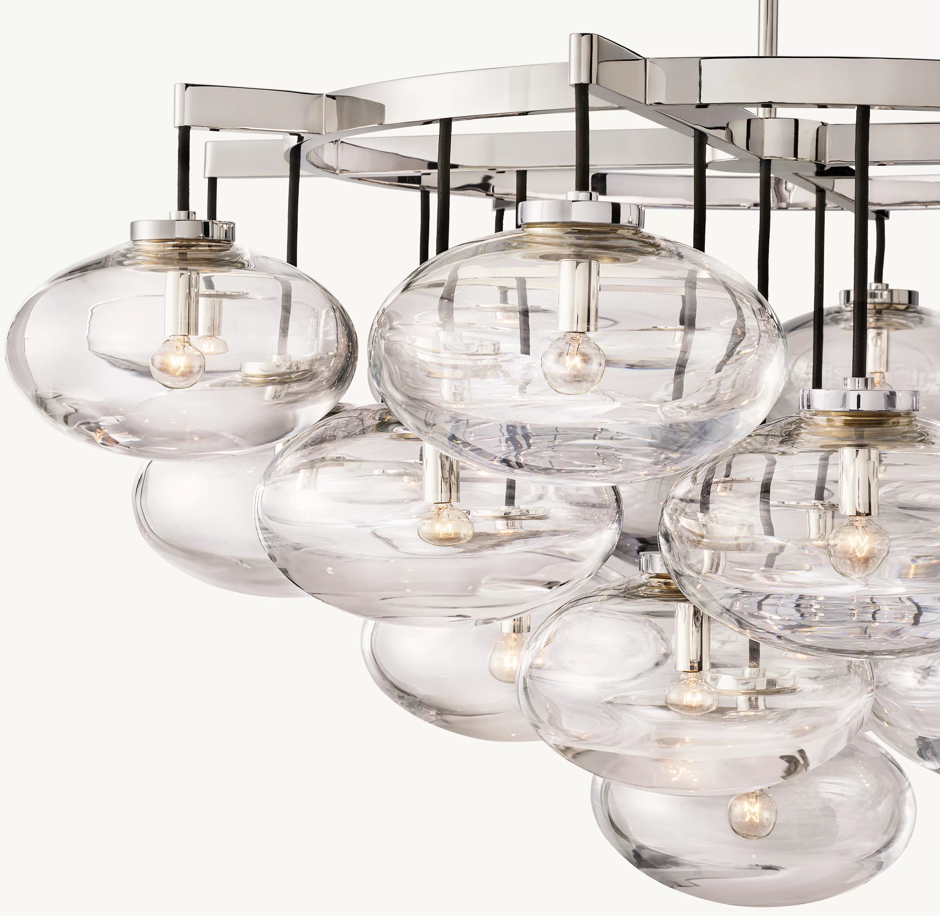 48 Inch Globe Glass Cluster Chandelier - Cabrette