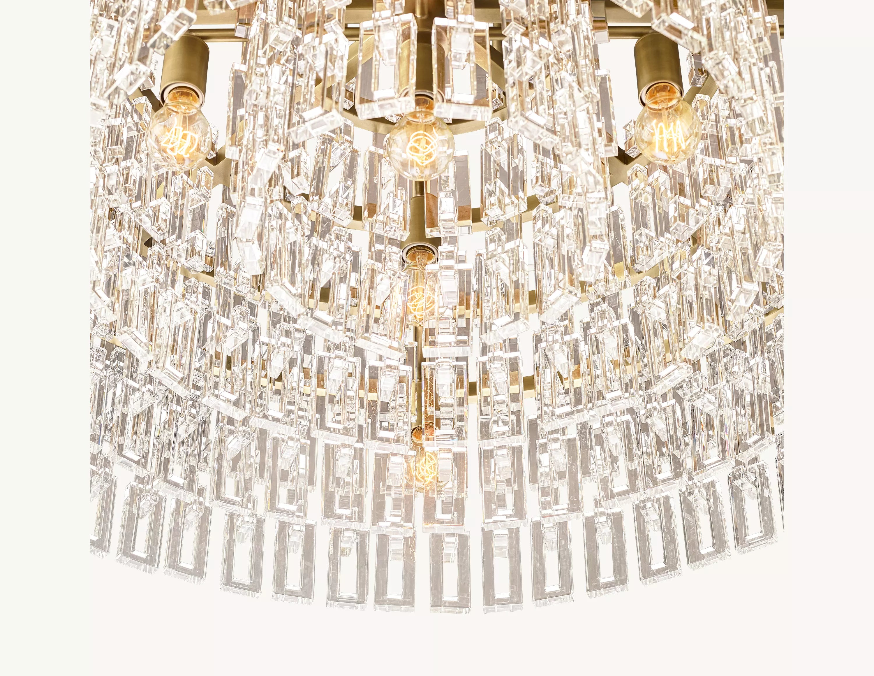 48 Inch Cascading Chain Crystal Round Chandelier - Marignan