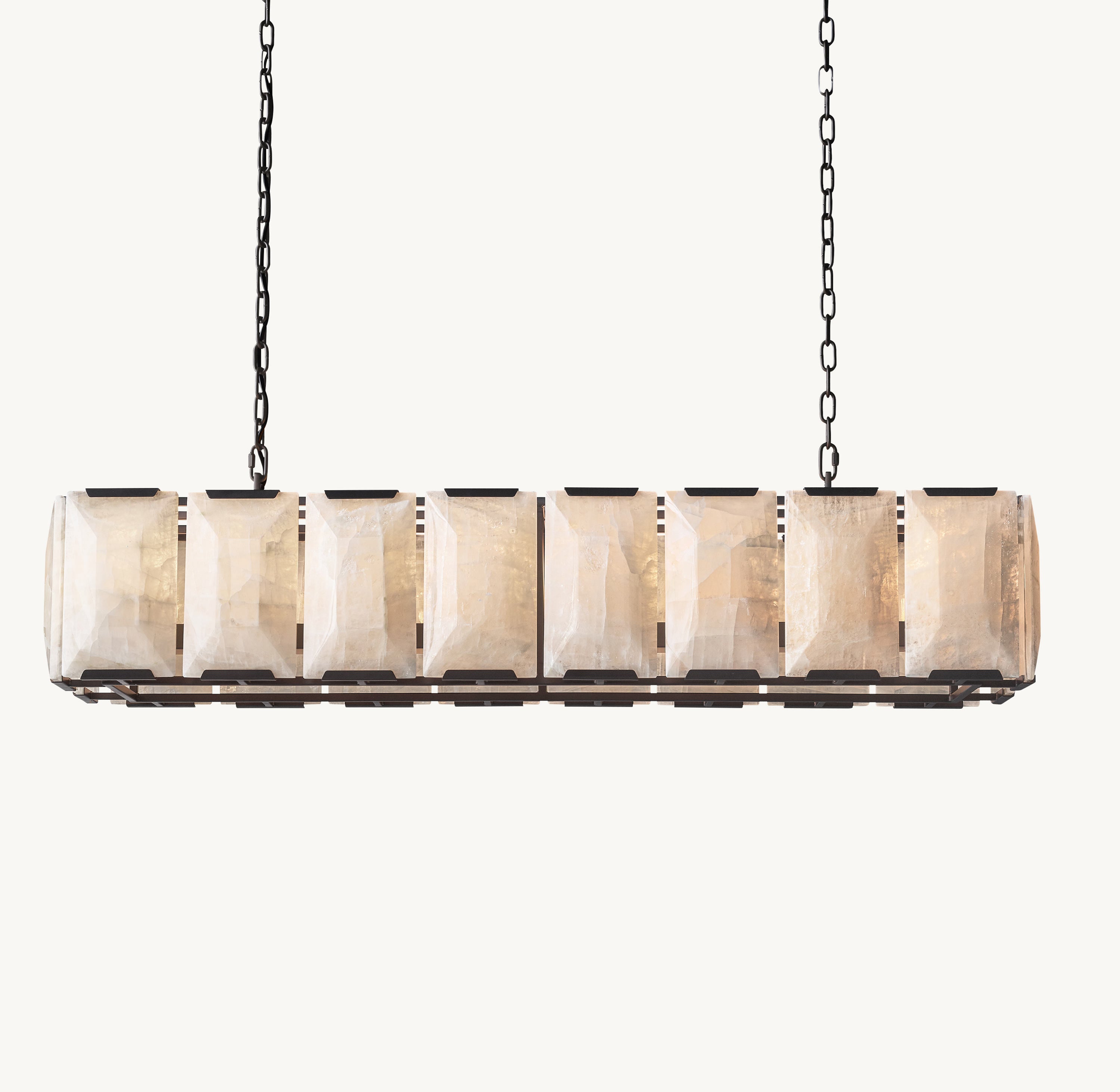54 Inch Alabaster Rectangular Chandelier – Harlow