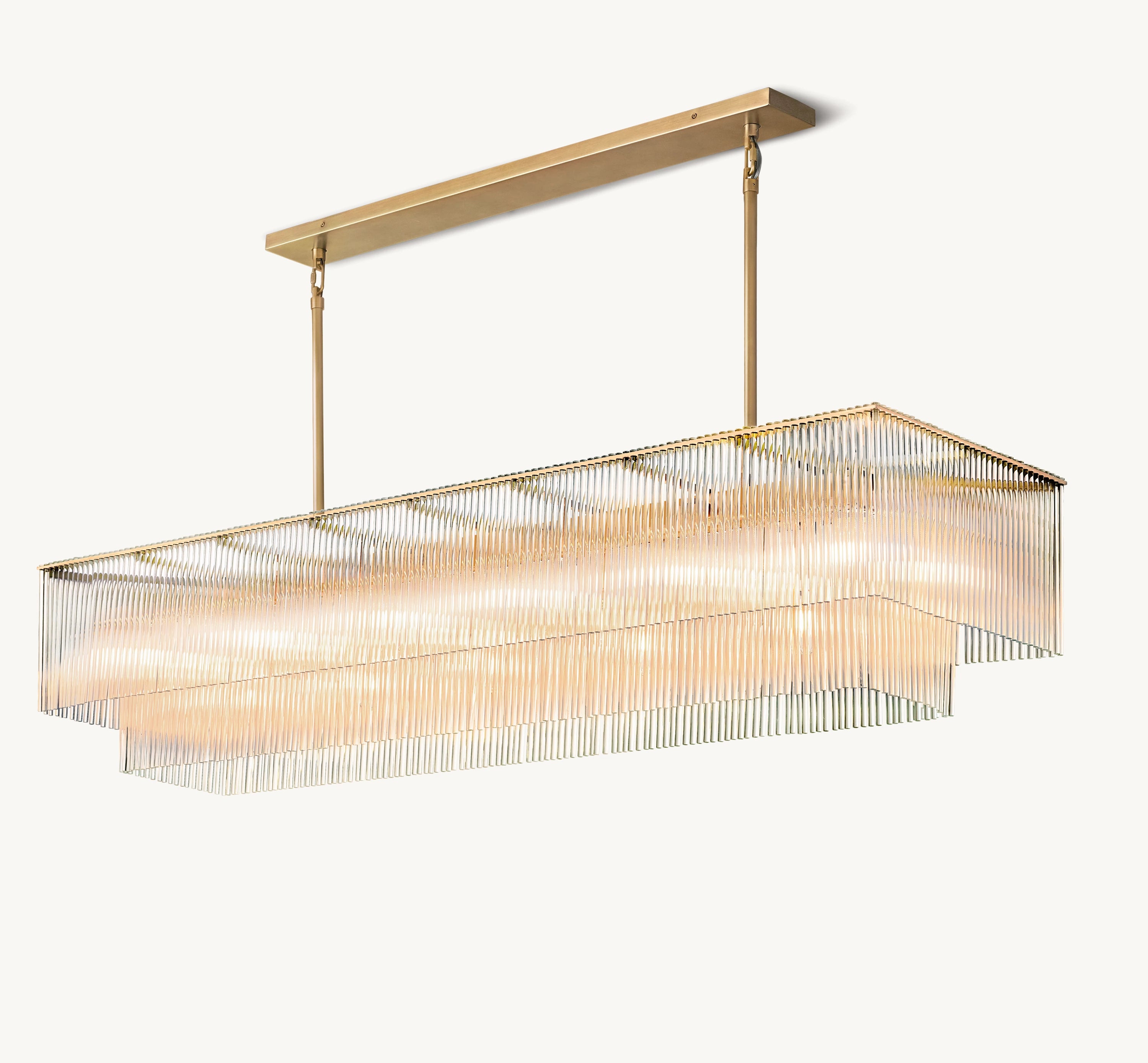 72 Inch Crystal Rod Rectangular Chandelier - Amadeo