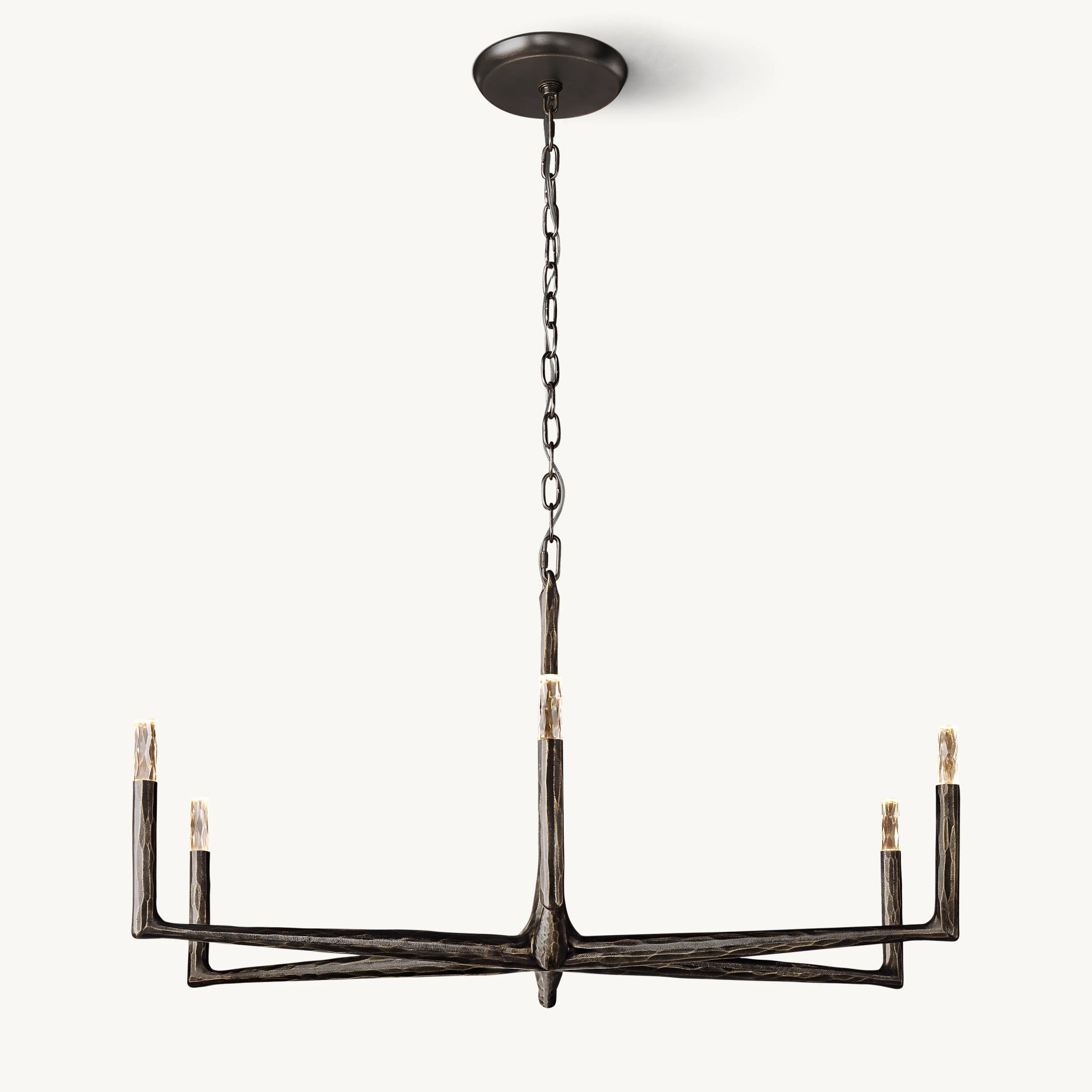 36 Inch Forged Candlestick Chandelier - Thaddeus