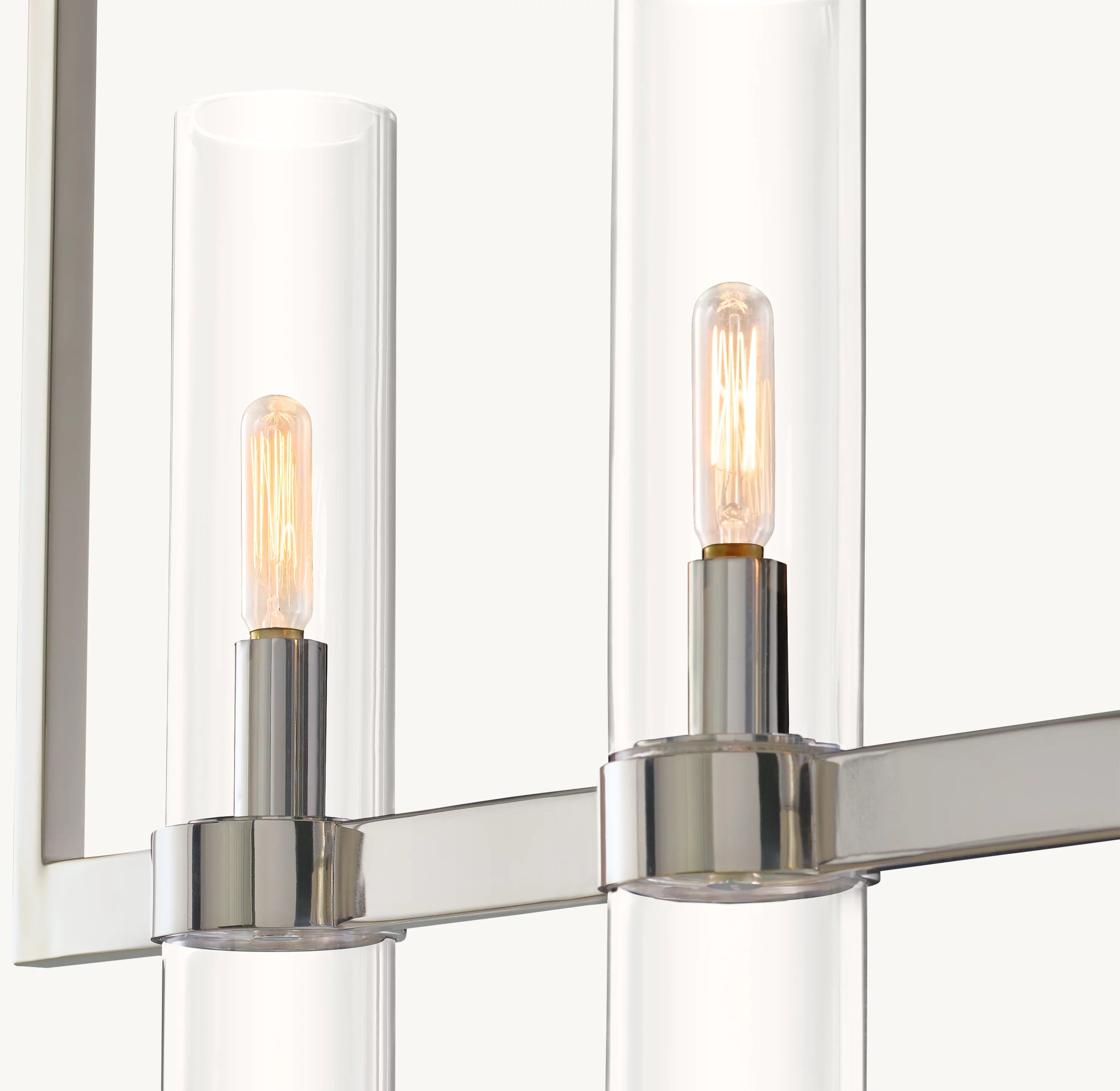 54 Inch Cylindrical Glass Candle Linear Chandelier - Ravelle