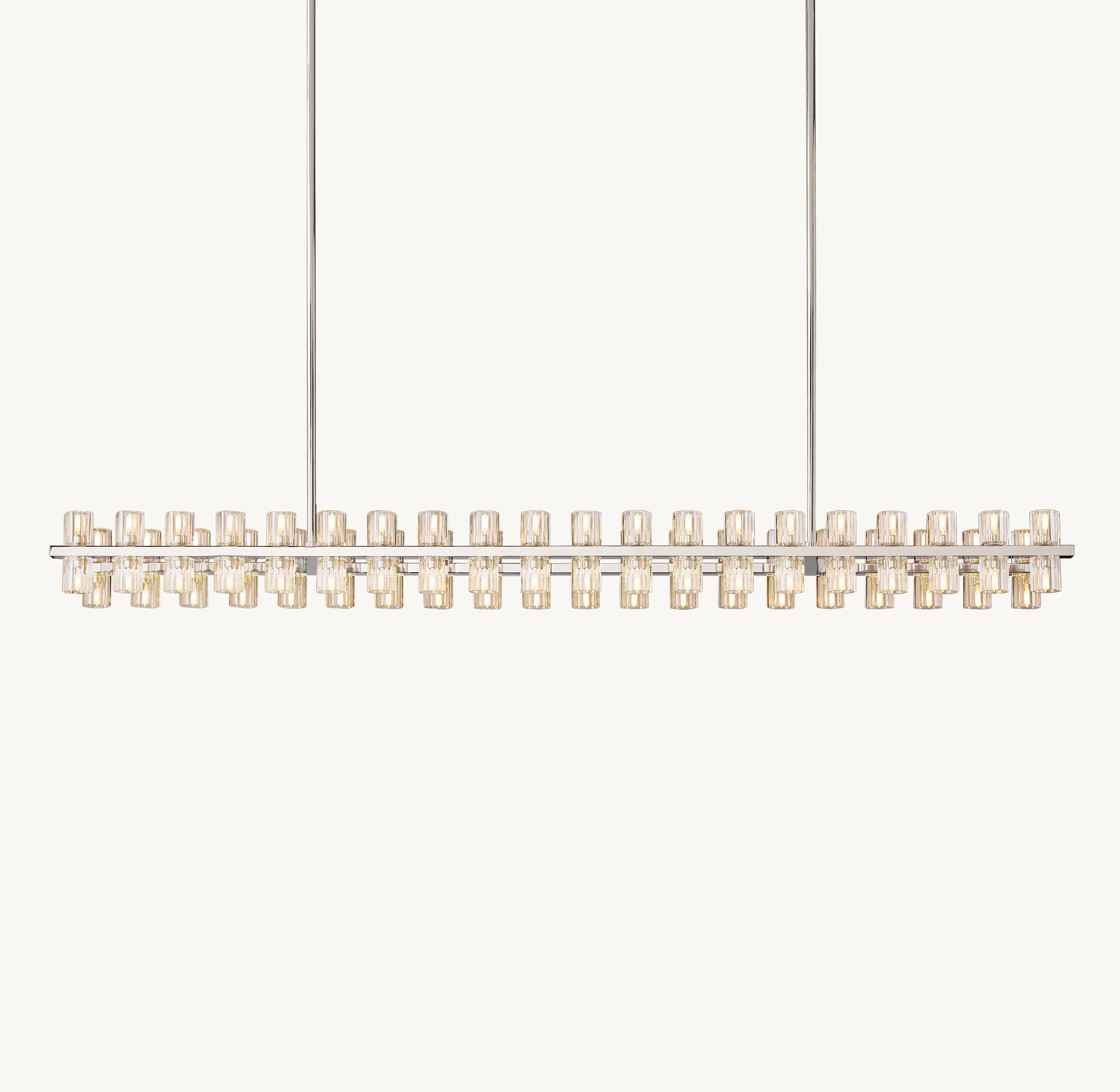 72 Inch Hexagonal Crystal Linear Chandelier – Arcachon