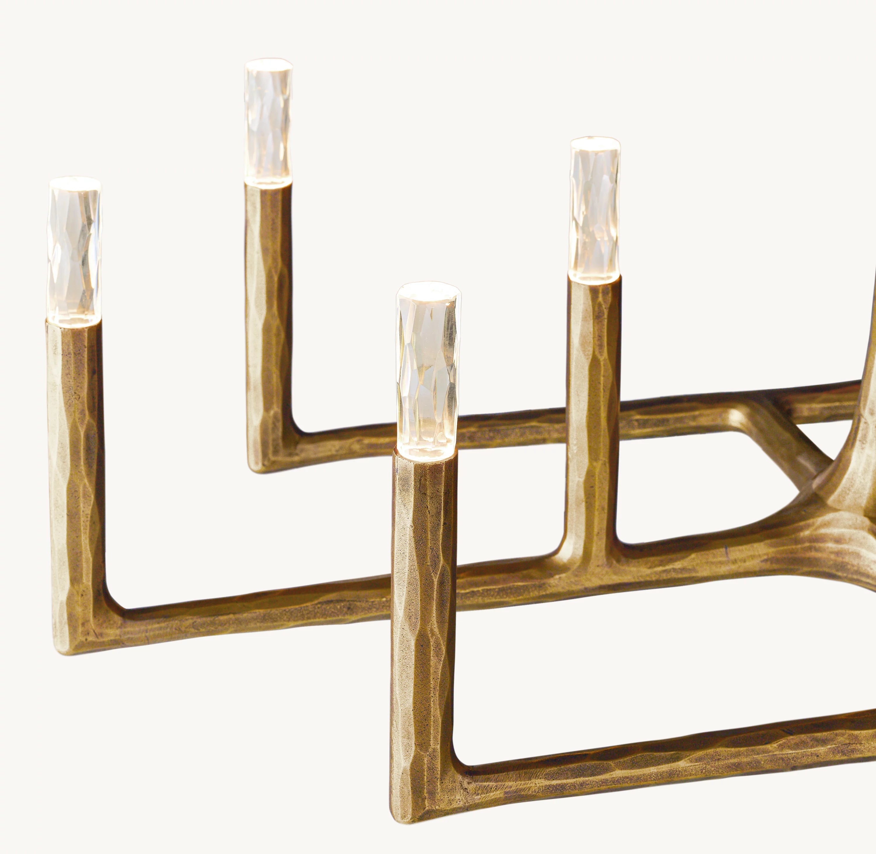 72 Inch Forged Candlestick Linear Chandelier - Thaddeus