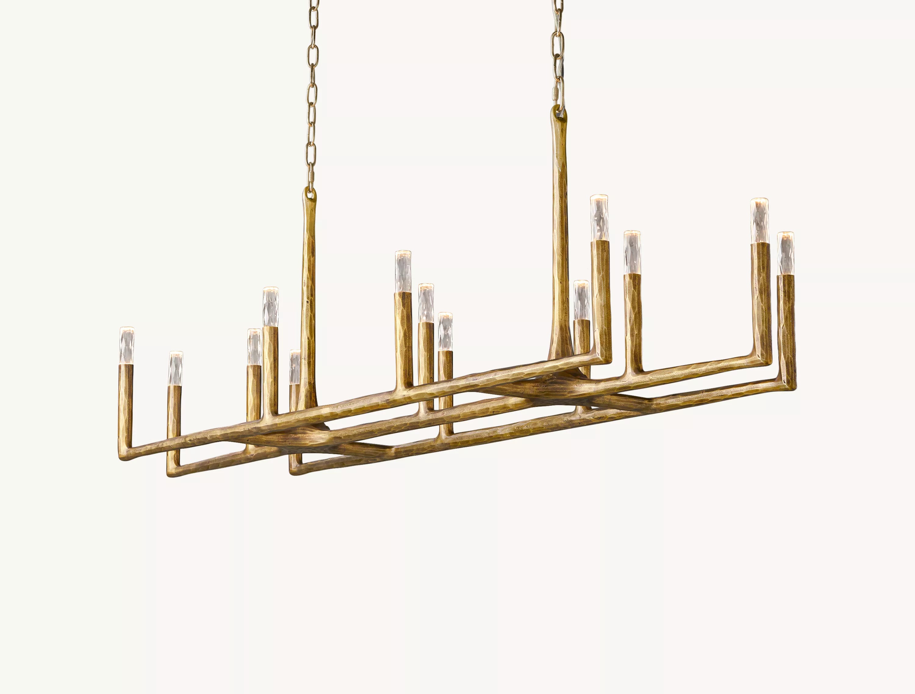 72 Inch Forged Candlestick Linear Chandelier - Thaddeus