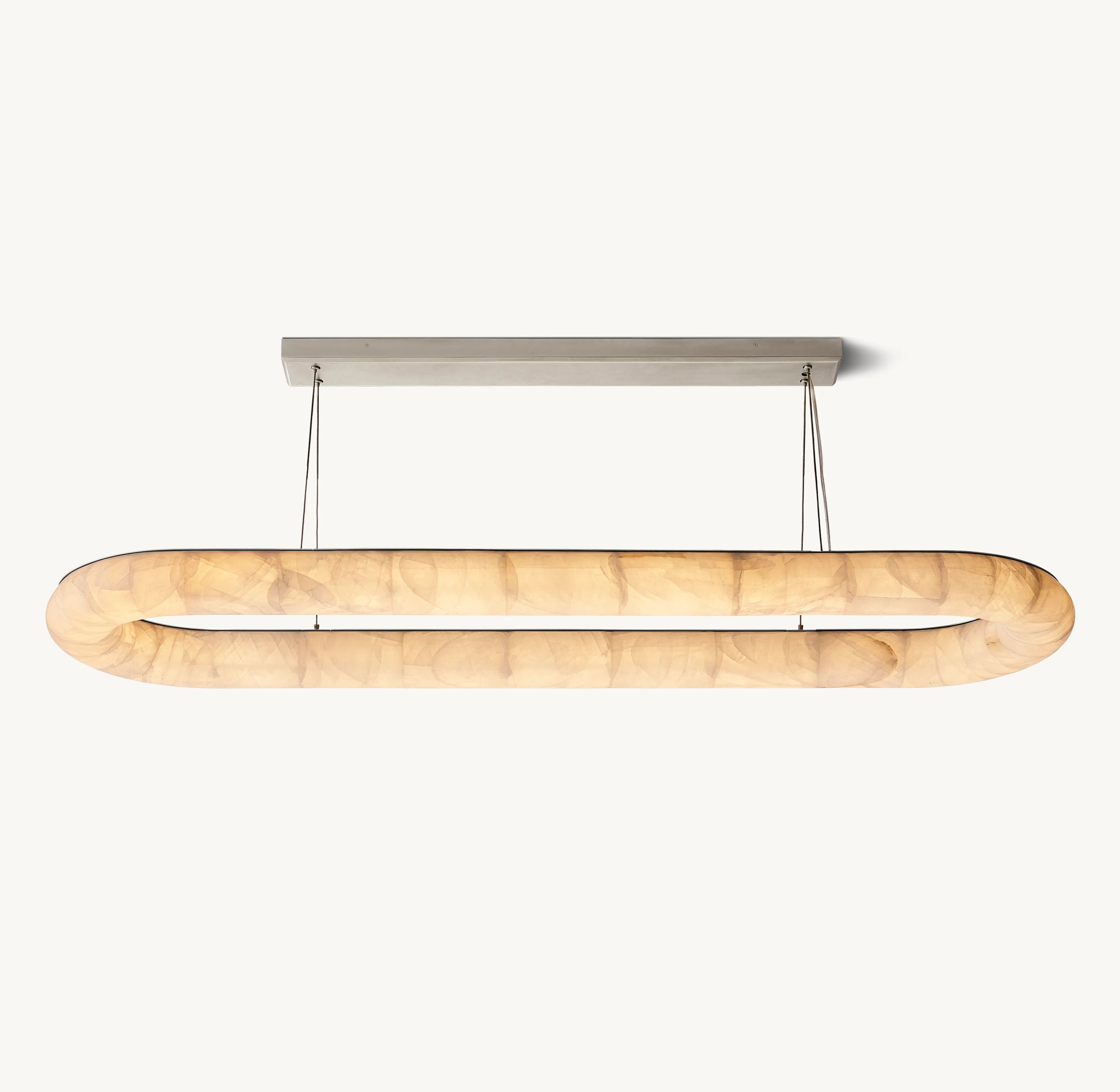 74 Inch Lisse Oval Alabaster Chandelier - Rivage